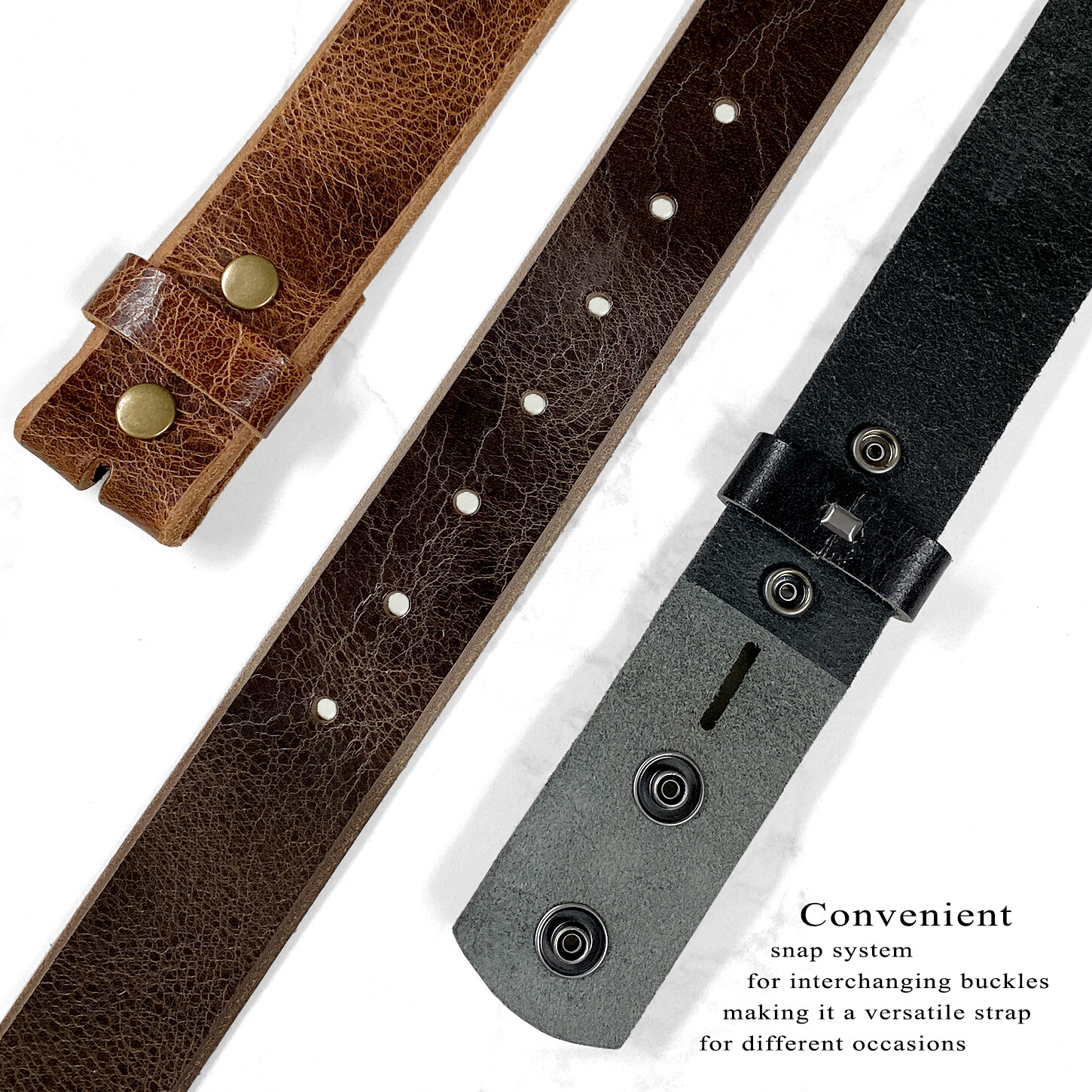 VINTAGE DISTRESS GENUINE BUFFALO CASUAL LEATHER BELT STRAP 1-1/2″ WIDE