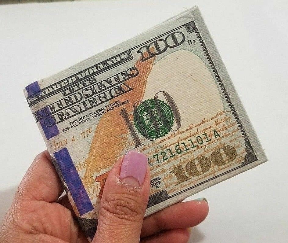 100 Pack – 100 Hundred Dollar Bill Wallets Money Bi-Fold Card Holder – US SELLER