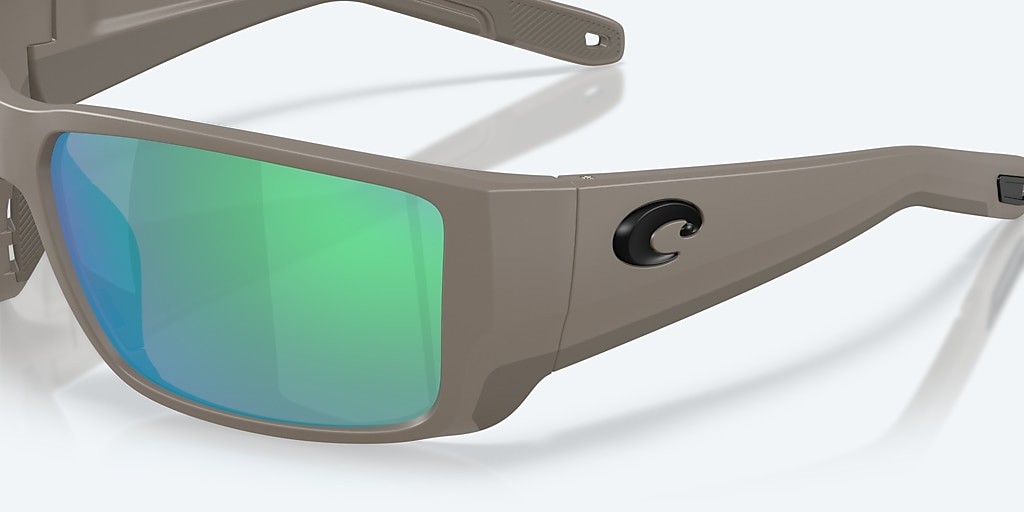 Costa Del Mar Blackfin Pro Matte Olive Shale/Green Mirror 580G Polar Sunglasses