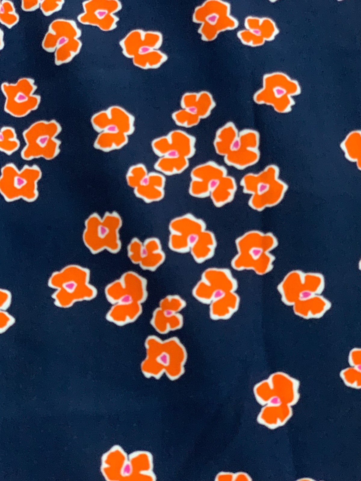 Amour Vert Size Medium100% Silk Womens Top Blue Orange Pink Flowers