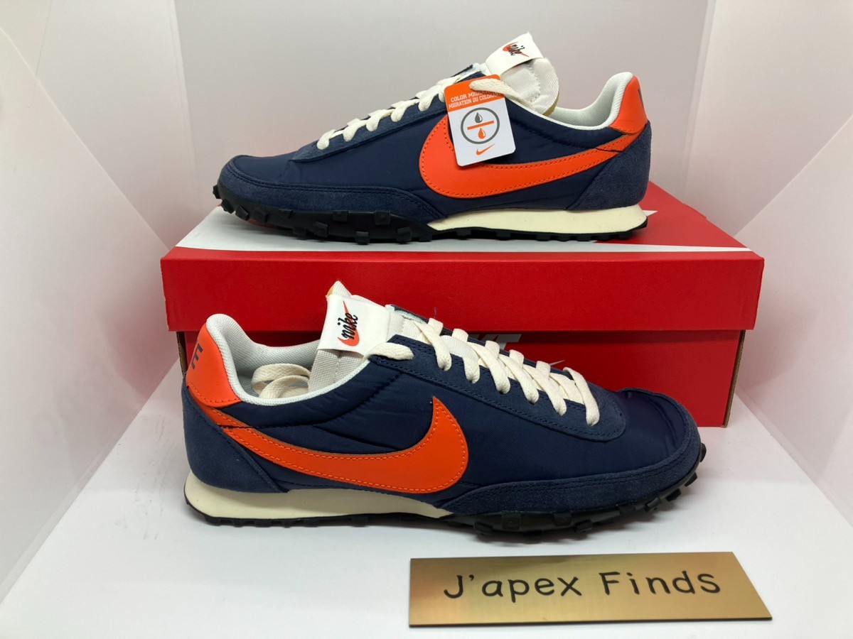Nike Waffle Racer IM8658-400 Midnight Navy Safety Orange-Sail Men’s Size