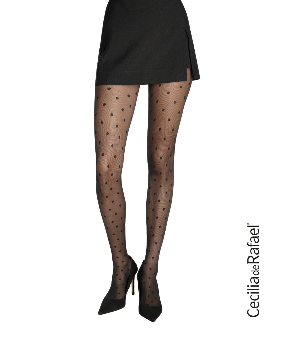Lyli Polka Dot Sheer Pantyhose 20 Denier Tights by CdR