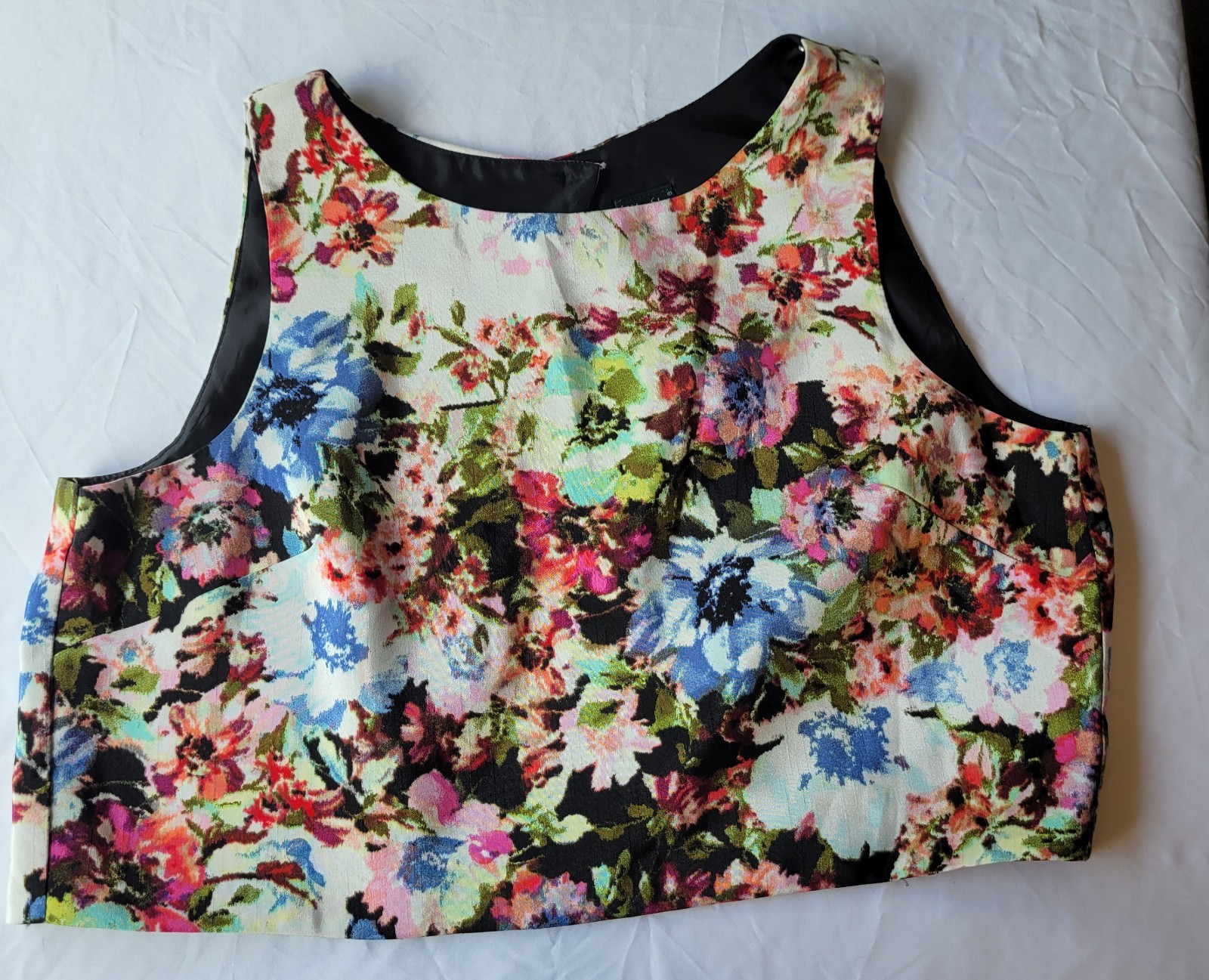 Gabby Multicolor Floral Sundress With Layered Chest Sheath Size 12