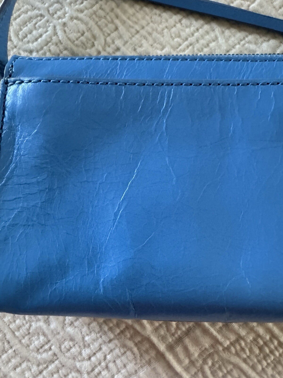 HOBO Jewel Small Leather Crossbody Bag in Tranquil Blue CLEAN