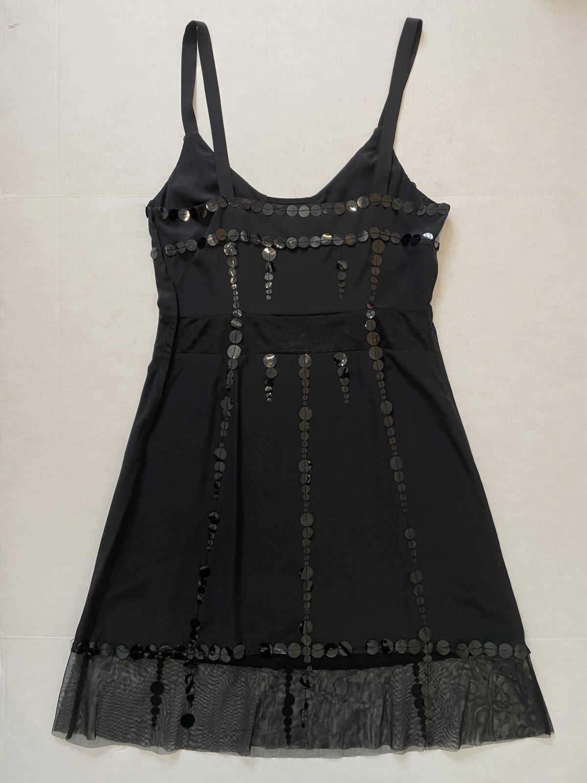 Marc Jacob’s Black 100% Silk Sequin Embellished Dress Size 6, Cocktail Party
