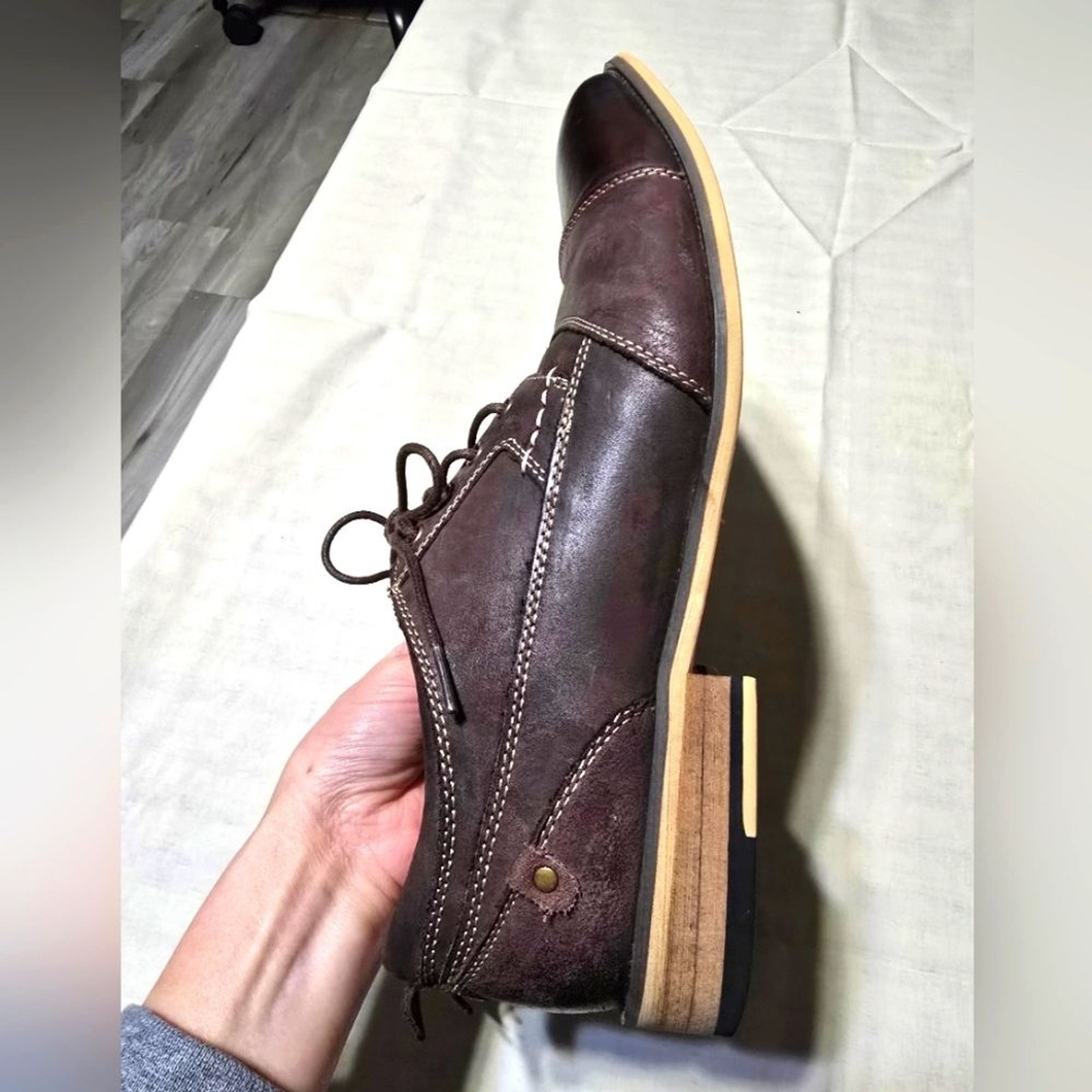 Steve Madden Men’s Brown Leather Dress Shoes