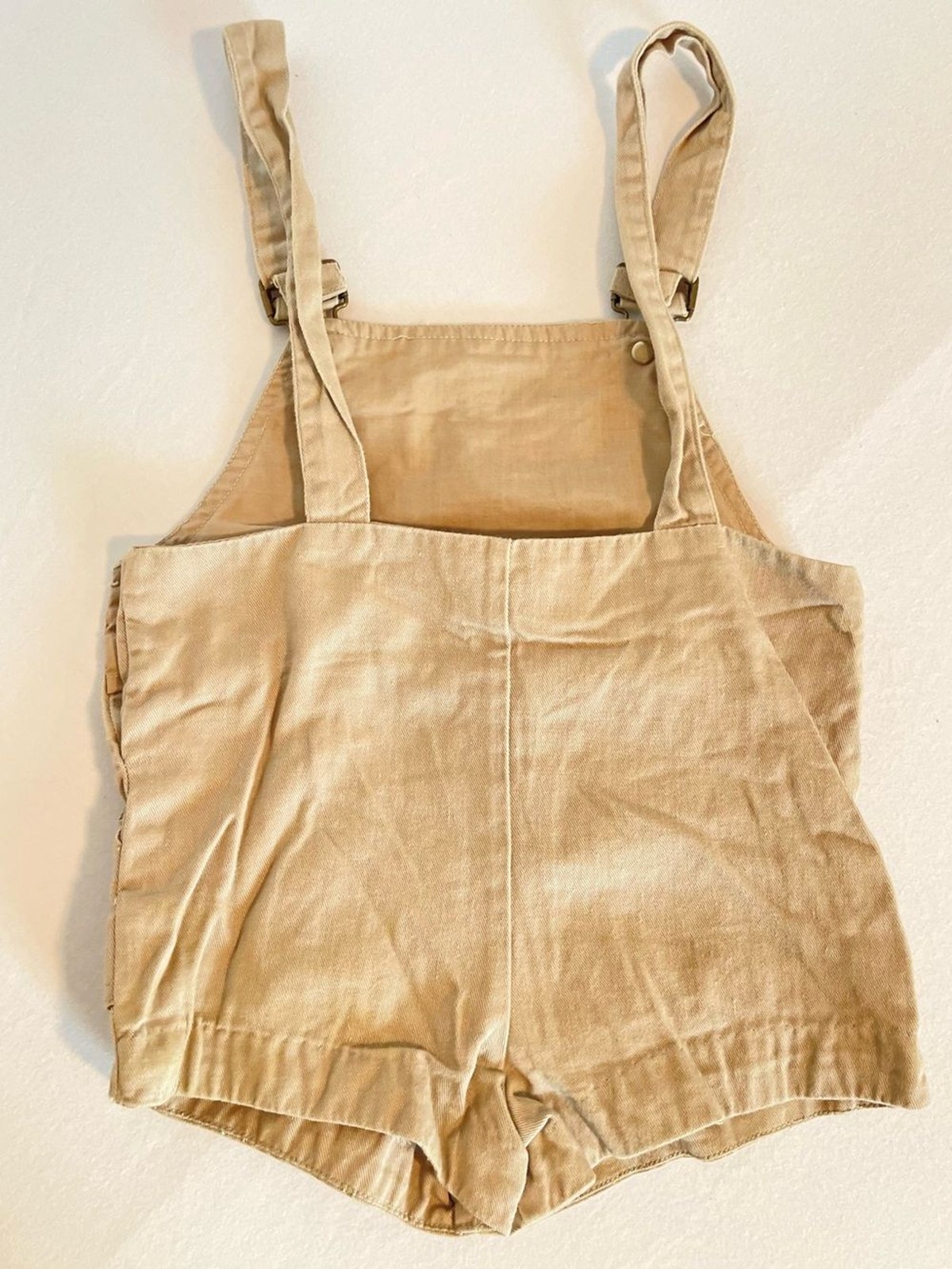 Vintage 80s 90s Playtown Cowboy Khaki Overalls 3T Western Kidcore