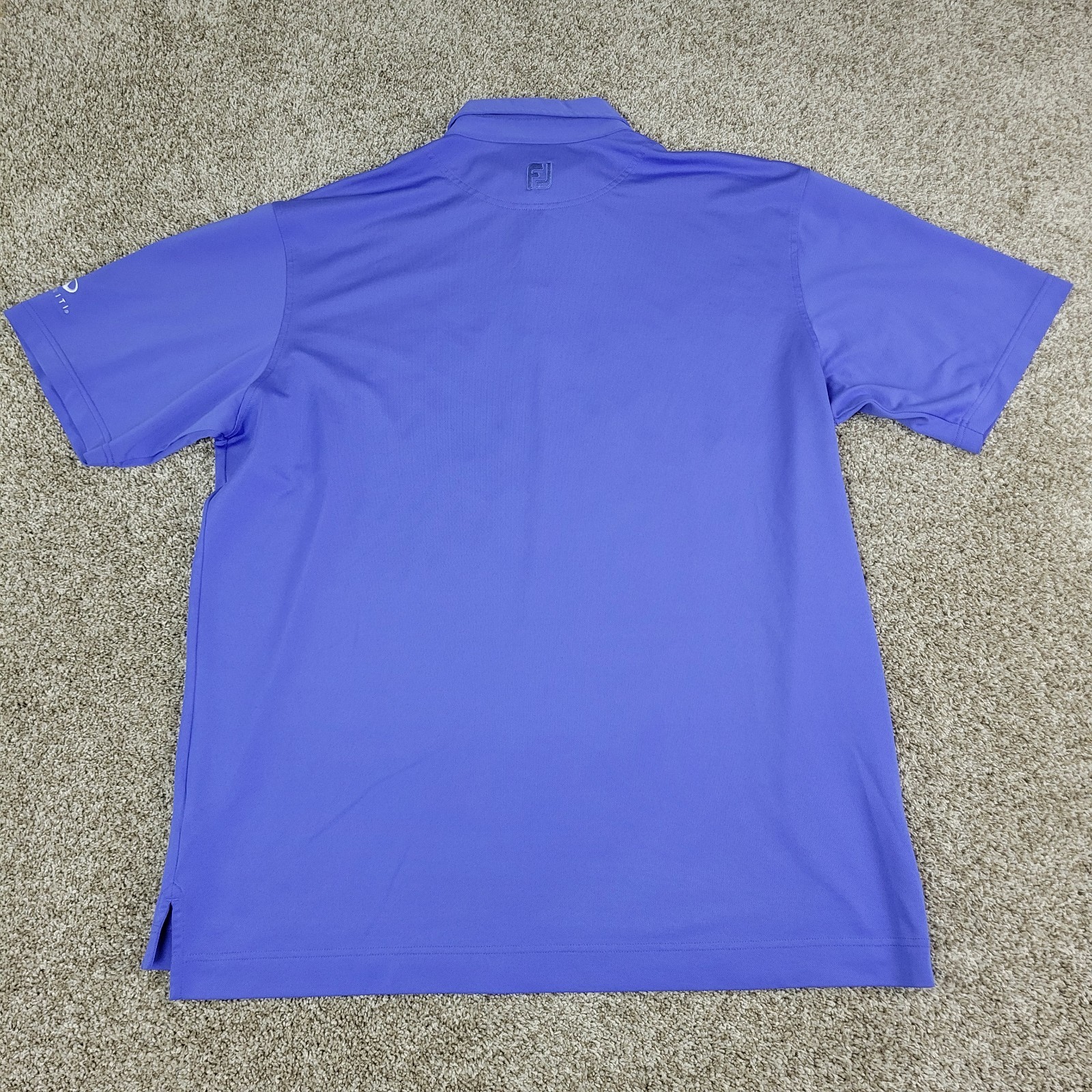 FootJoy Mens 2XL Solid Blue Performance Stretch Golf Polo Short Sleeve