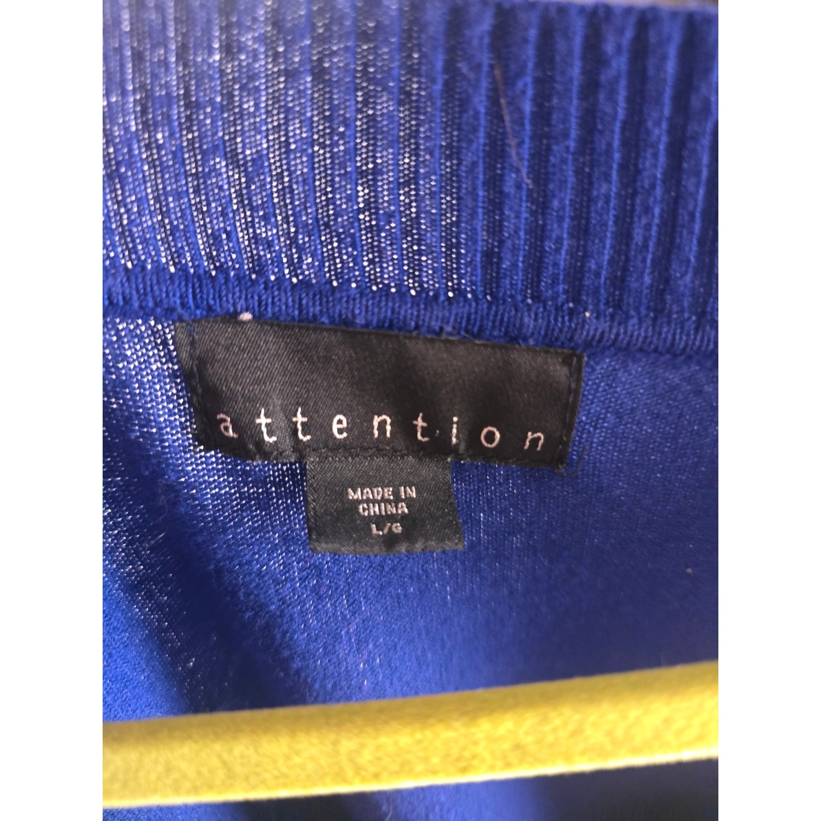 Attention Women’s Royal Blue Scoop Neck Sweater Size Large