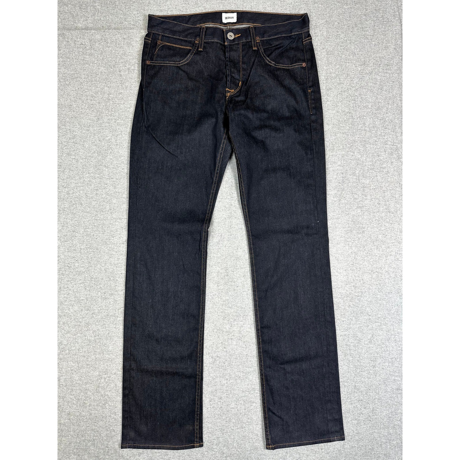Hudson Byron Straight Jeans Mens 32×33 Indigo Dark Wash Denim M255DBG
