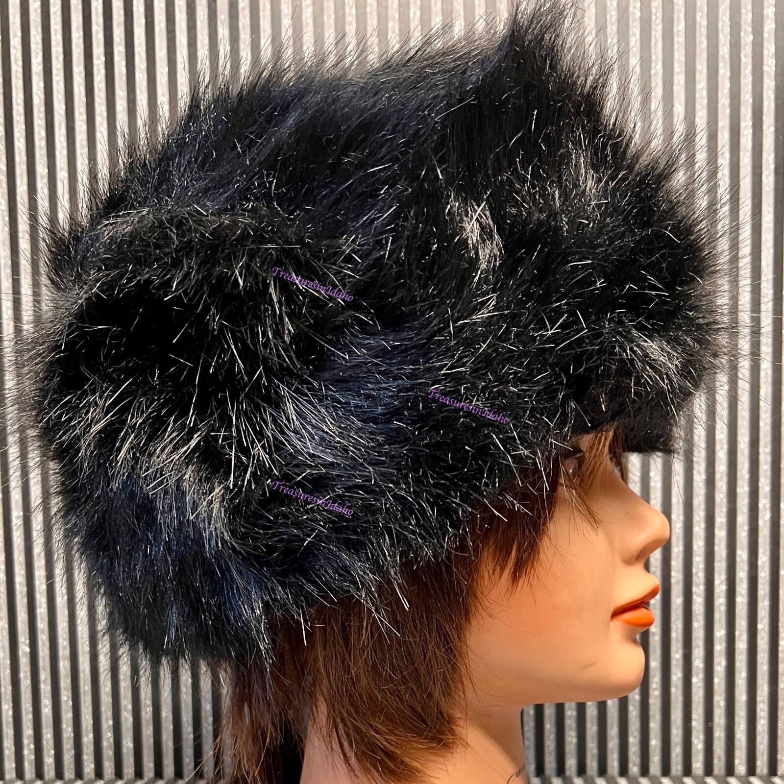 Winter Faux Fur Cossack Hat Warm Fluffy Lady Russian Style Cap 100% Vicose