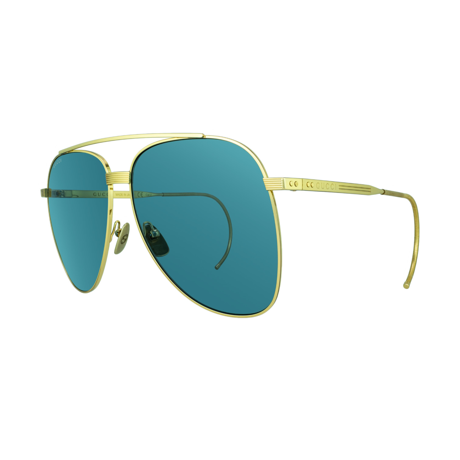 Gucci GG0953S 001 61 Oversized Unisex Aviator Sunglasses