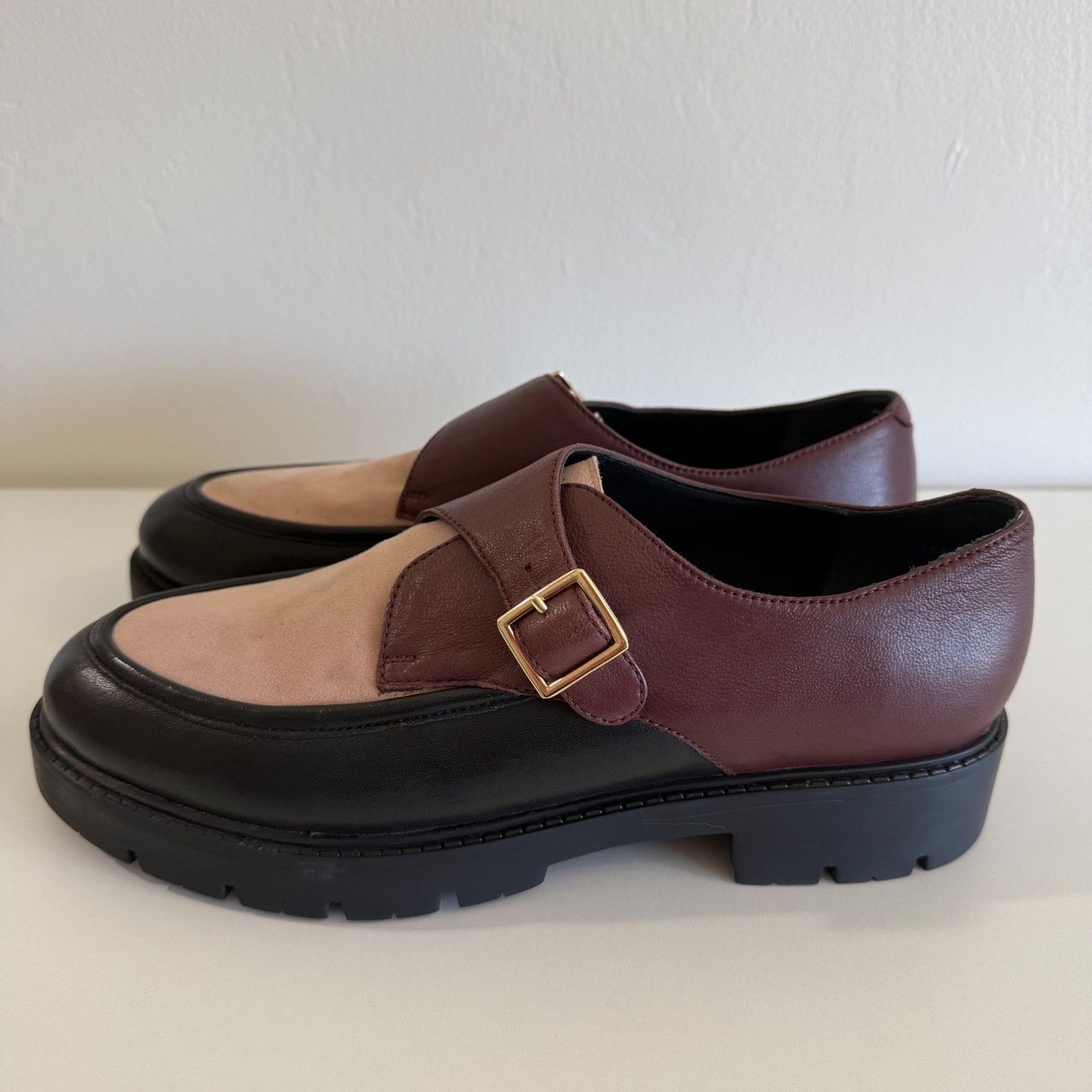 New Seychelles Catch Me Loafers in Burgundy & Blush Size 10