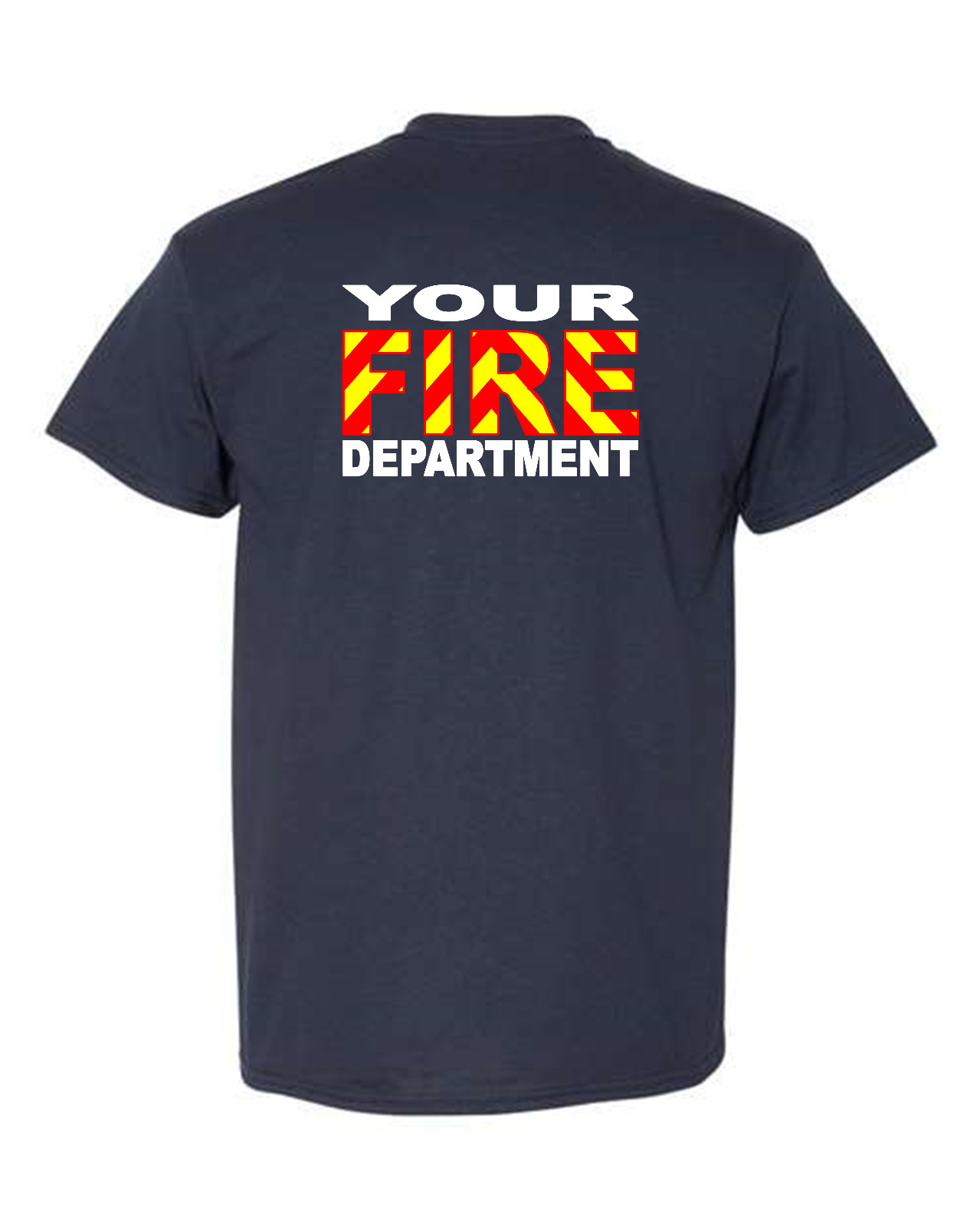 Custom Name Fire Dept T-shirt With Chevrons