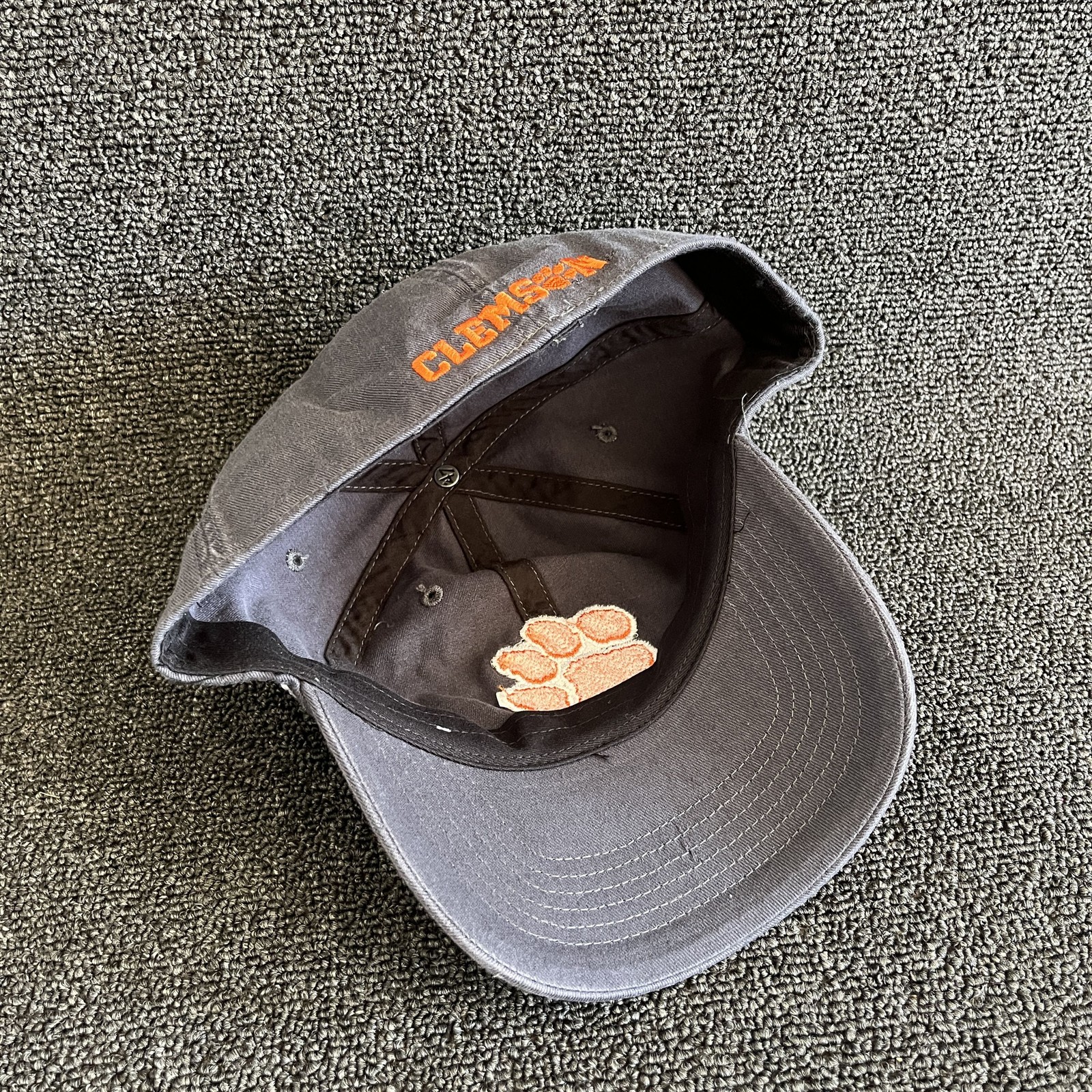’47 Brand Clemson Tigers Baseball Cap Strapback Grey Orange Paw Print One Size N