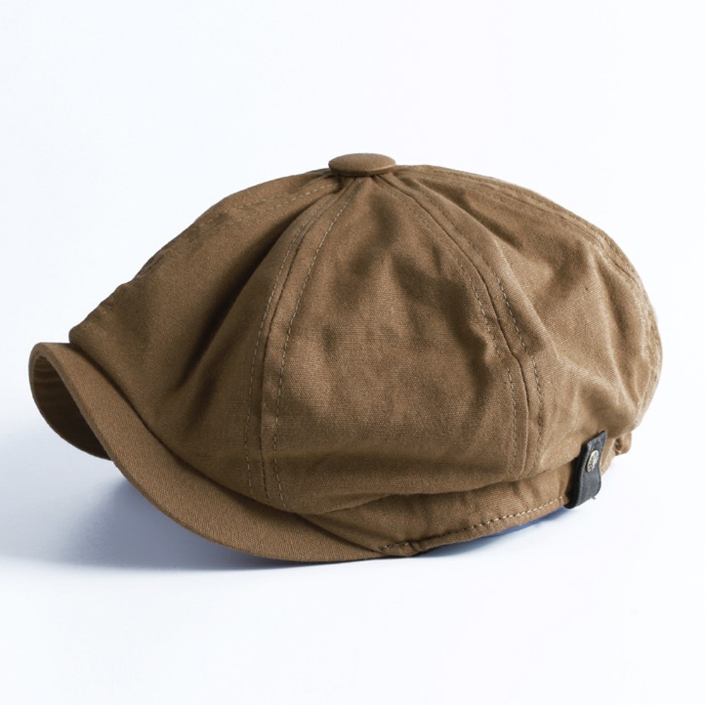 Newsboy Hat Flat Cap Driver Herringbone Tweed Plain Wool Baker Boy Classic Golf