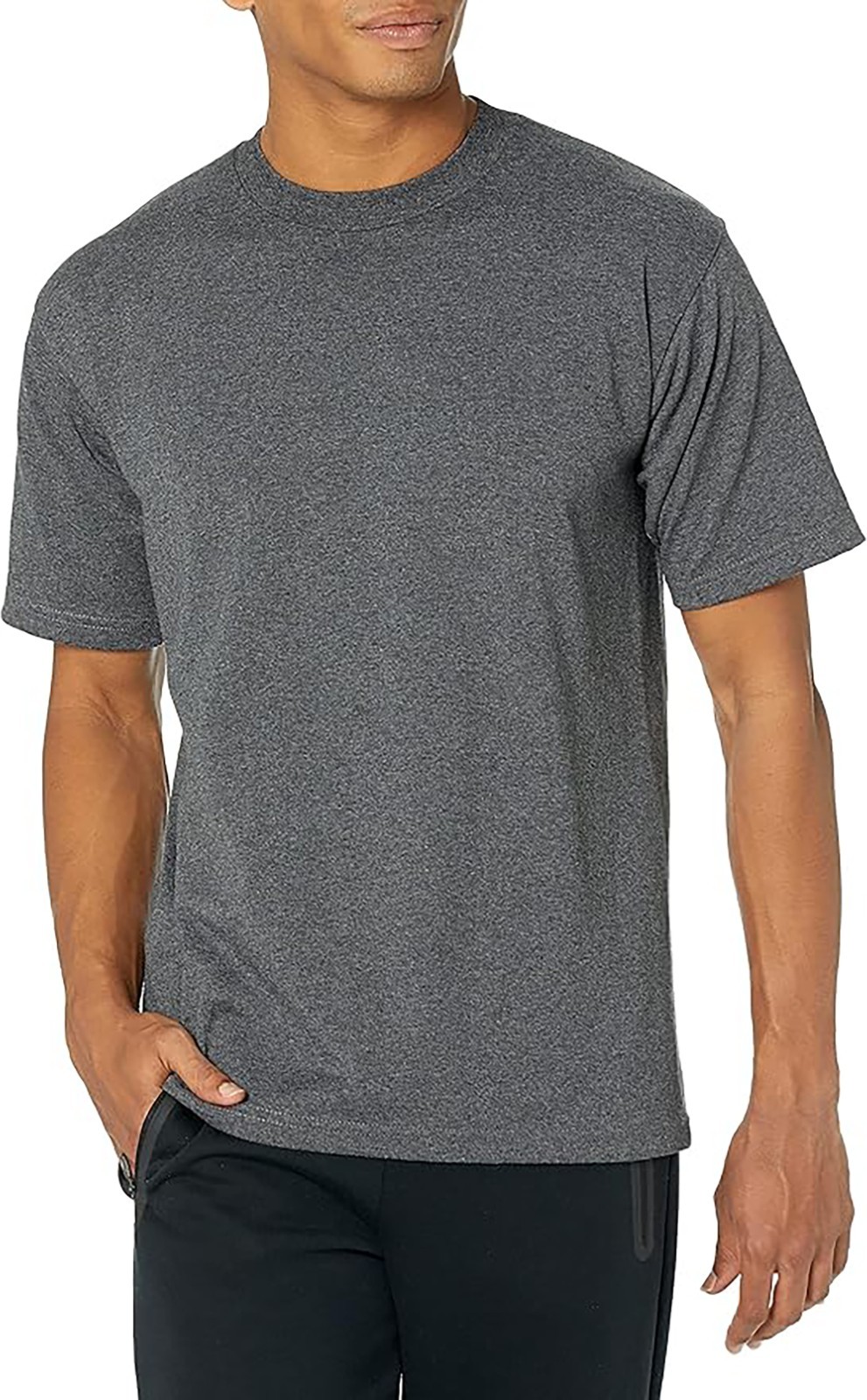 Pro Club Men’s 6-Pack Heavyweight Cotton Short Sleeve Crew Neck T-Shirt