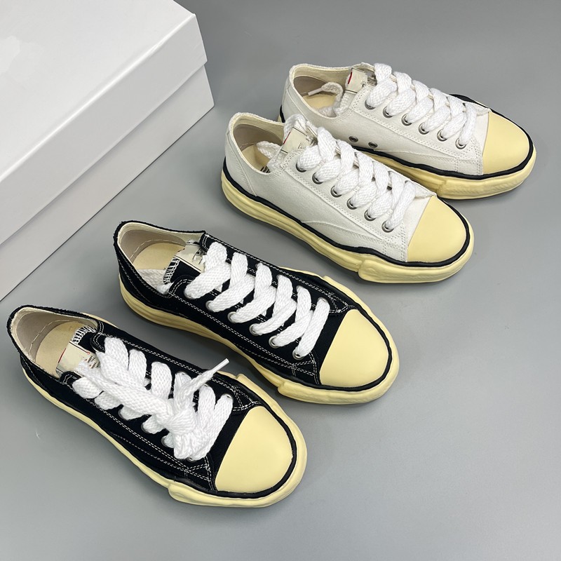 Maison Mihara Yasuhiro Unisex Canvas Platform Preppy Casual Sneakers NEW