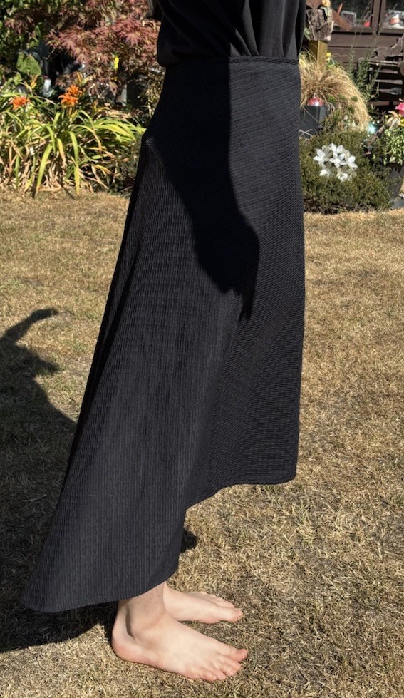 Sally Smith Sydney Skirt Womens Size 8 Textured Wool Mix Hi Low Fully Lined