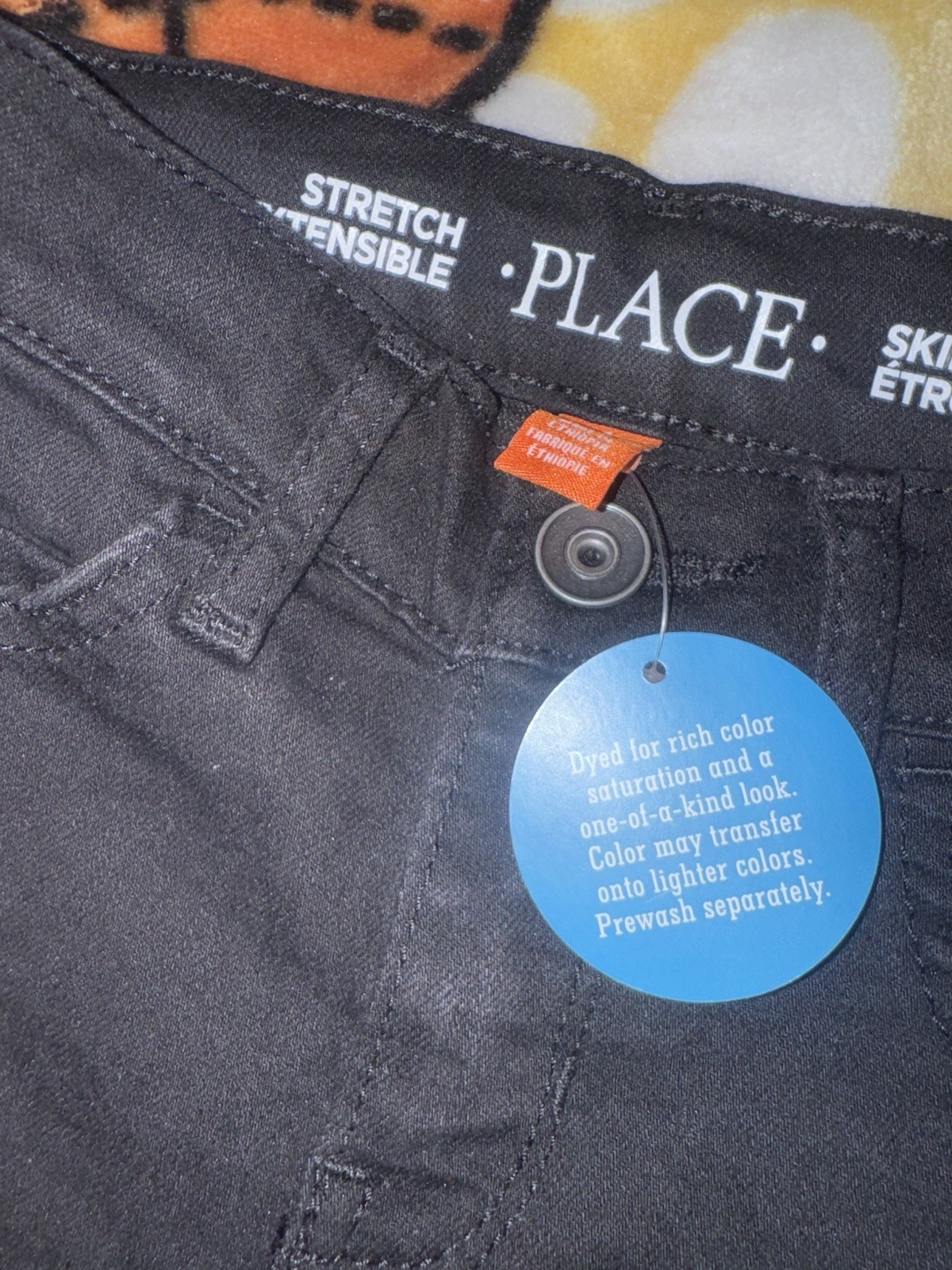 The Children’s Place Girls Skinny Stretch Denim Jeans Slim Fit Size 4 Black 3