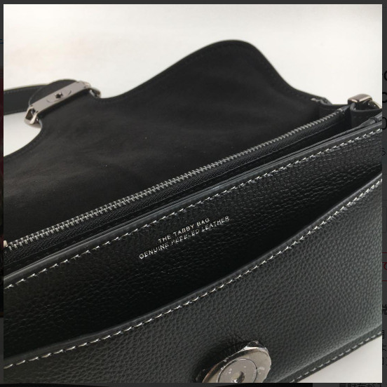 COACH CH857 Tabby Shoulder Bag 26 Polished Pebble Leather Black Outlet New