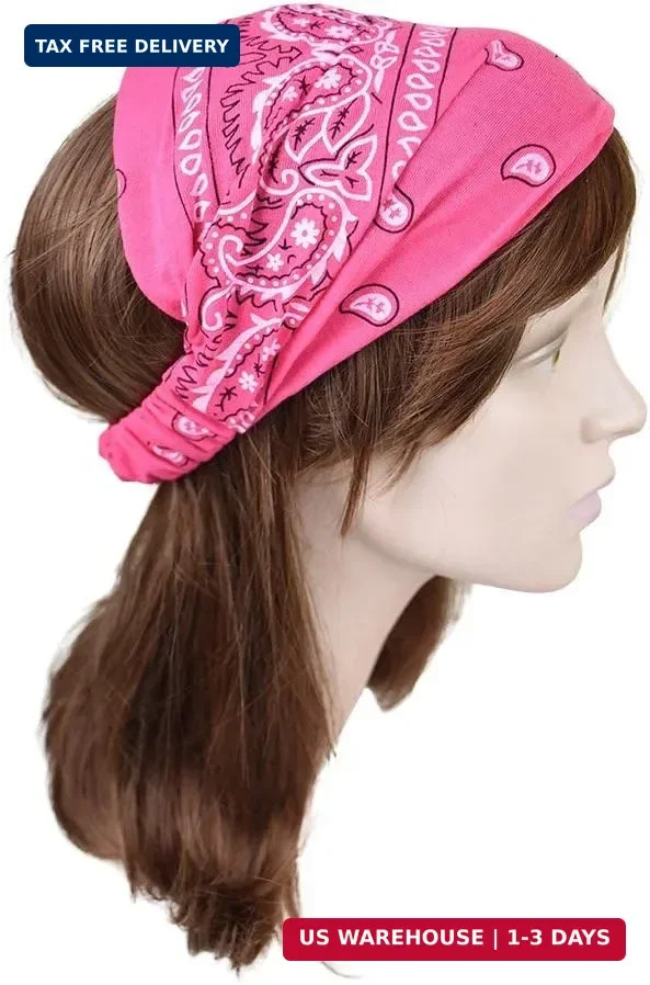 Motique Accessories Wide and Stretchy Bandana Headwrap