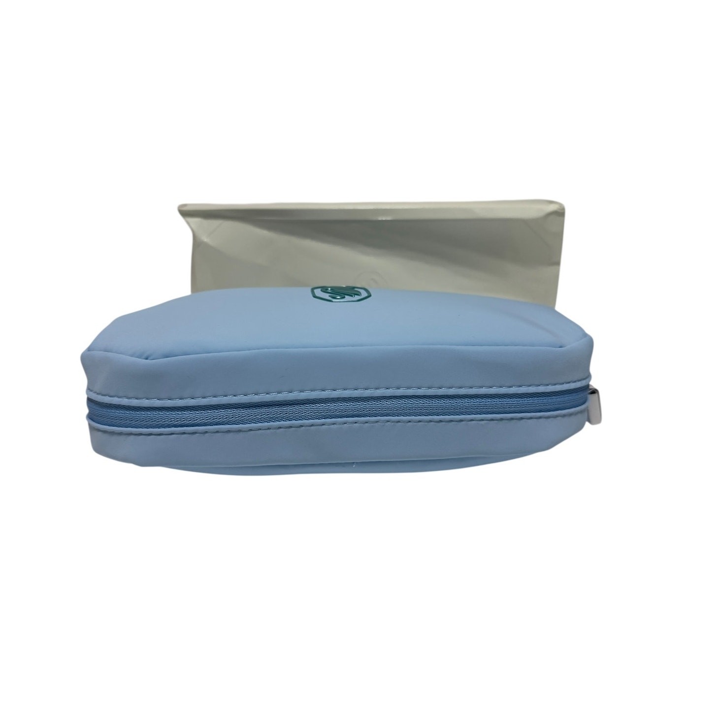 Swarovski Puffy Blue Pouch, Makeup bag Pencil Case Multipurpose Travel Pouch
