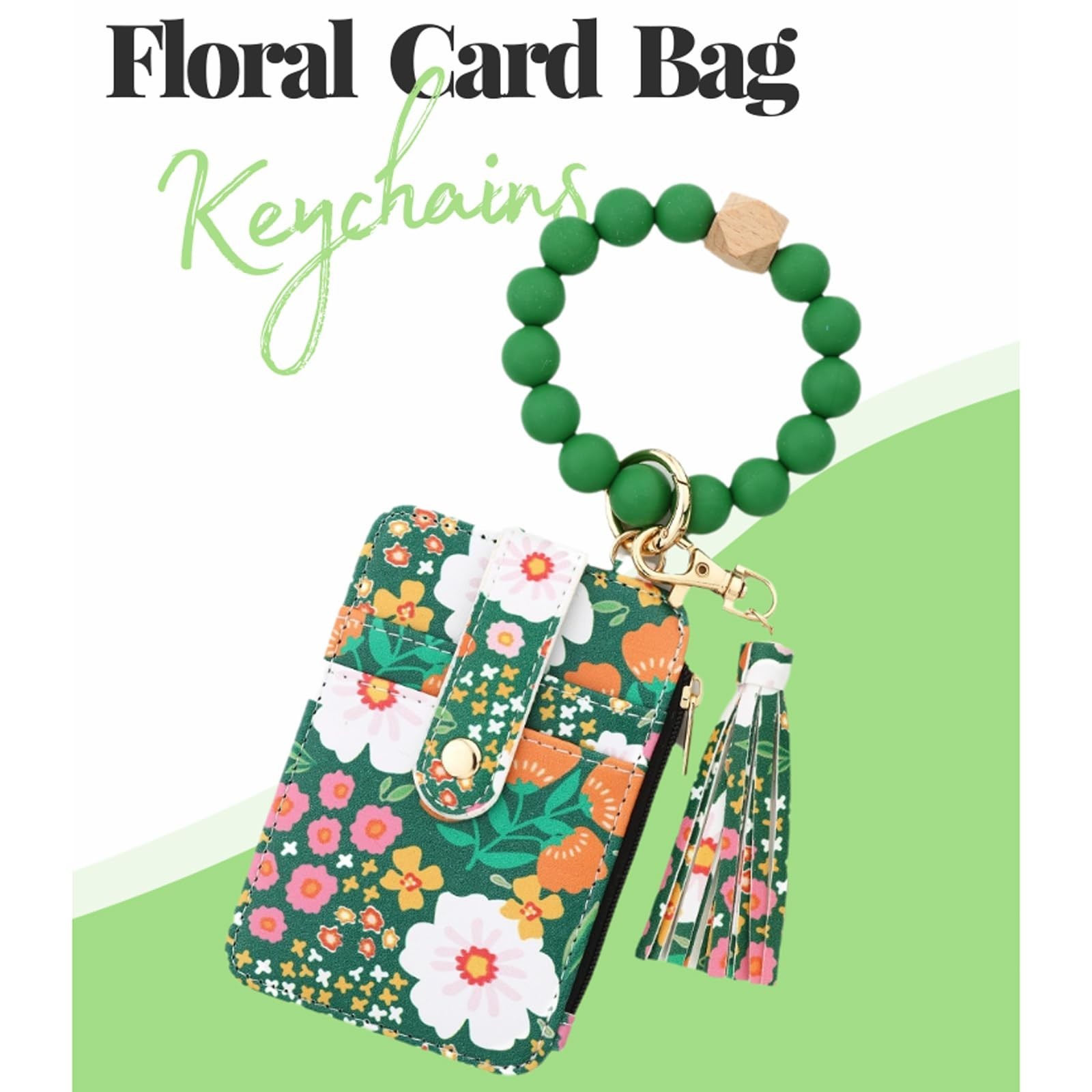 Women’s Tassel Wristlet Keychain – Wallet & Card Case in One, Christmas gift