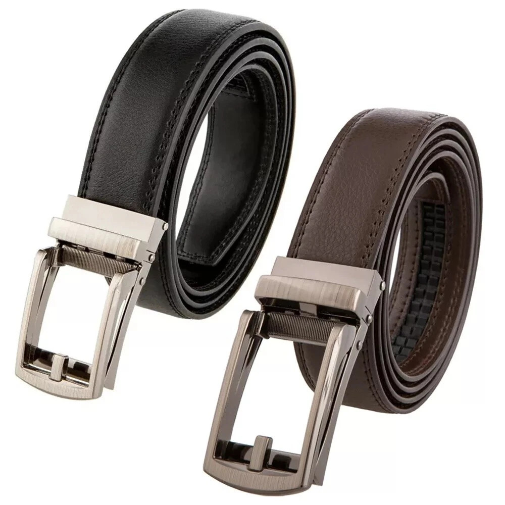 2 Pack Ratchet Belt Buckle Only for 1 1/4″ Slide Belt Strap Buckle Adjustable