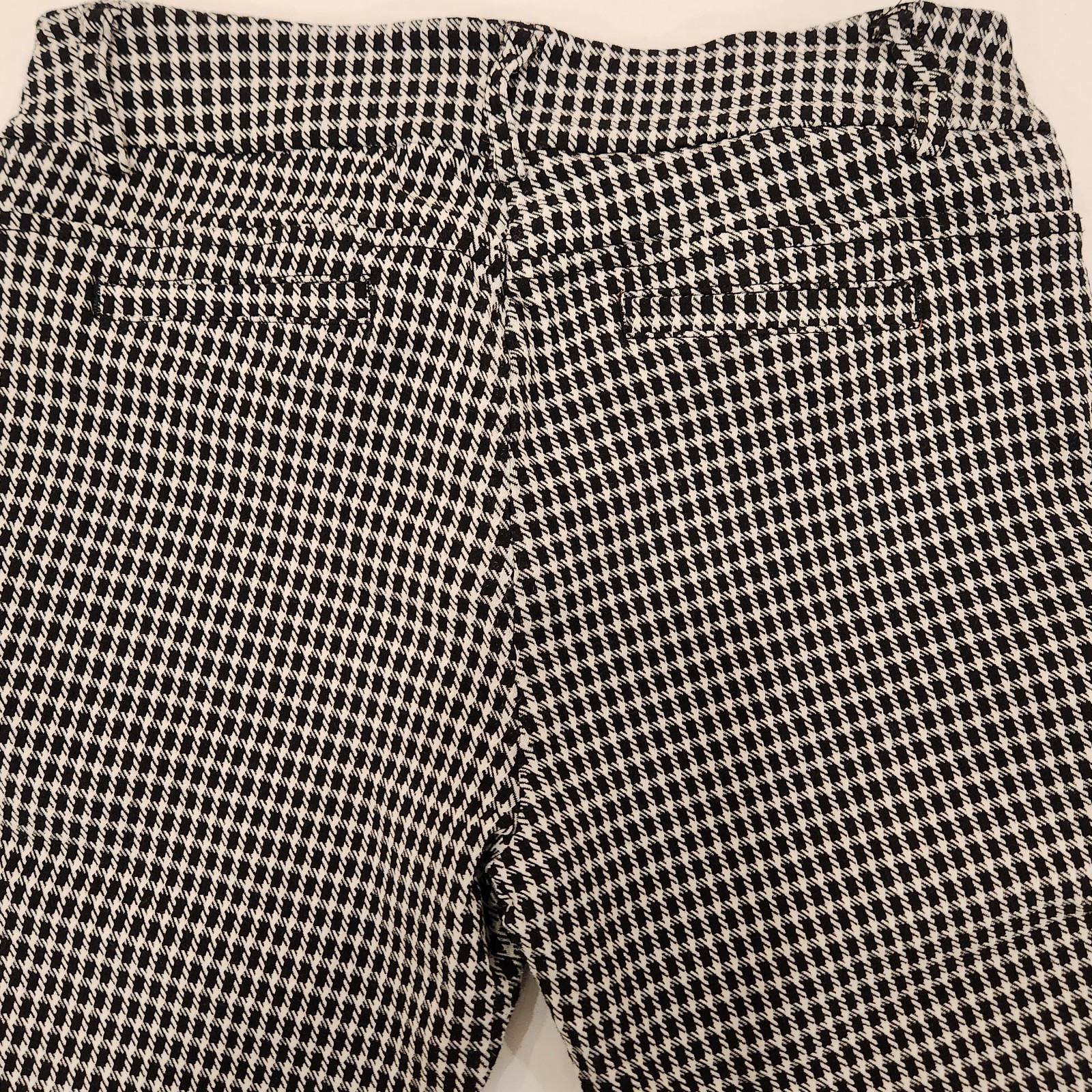 Chocolate USA Pants Women’s Large Black Checkered Stretch Ankle