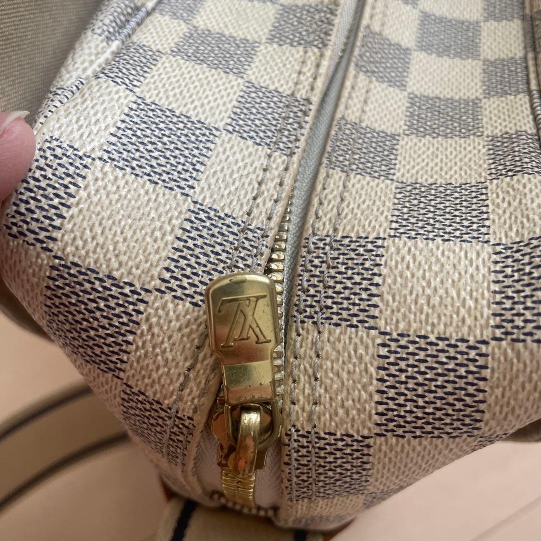 Auth LOUIS VUITTON Damier Azur Naviglio Shoulder Bag Used
