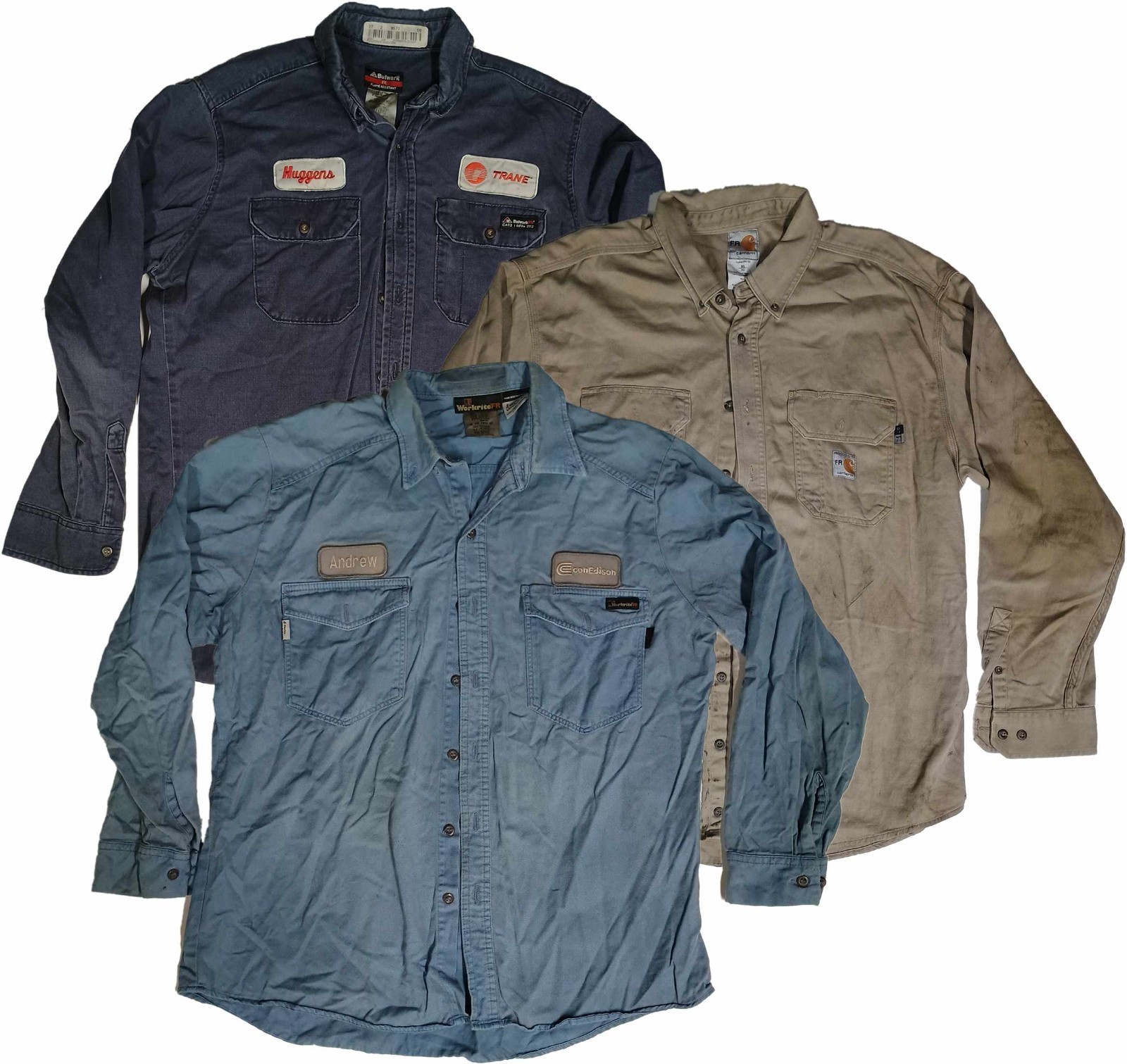 Used Grade B Flame Resistant FR Work Shirts Mixed Colors Bulwark Carhartt
