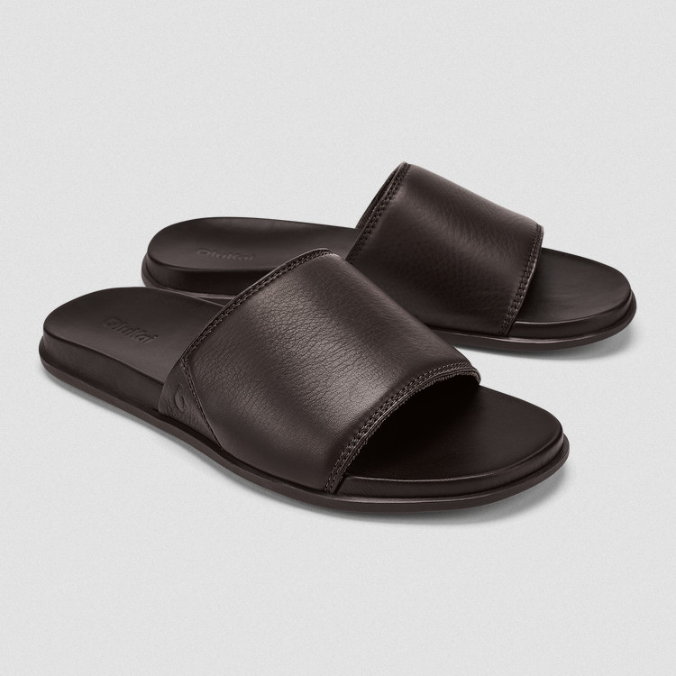 Olukai Men’s Olali Slide Sandals Dark Java Size 9