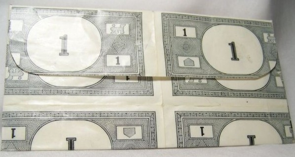 Vintage $1.00 Monopoly Money Wallet Crafted Billfold Board Game