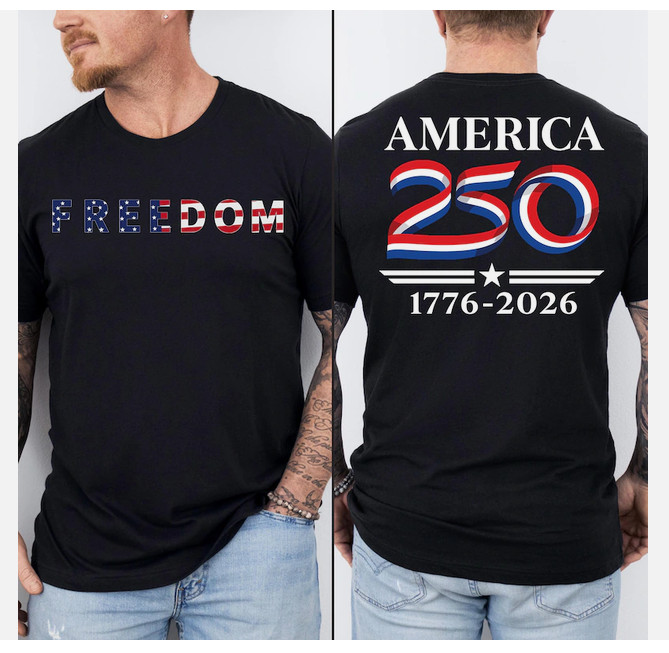 Freedom America 250 Shirt, America 1776–2026 T-Shirt, Patriotic USA Tee