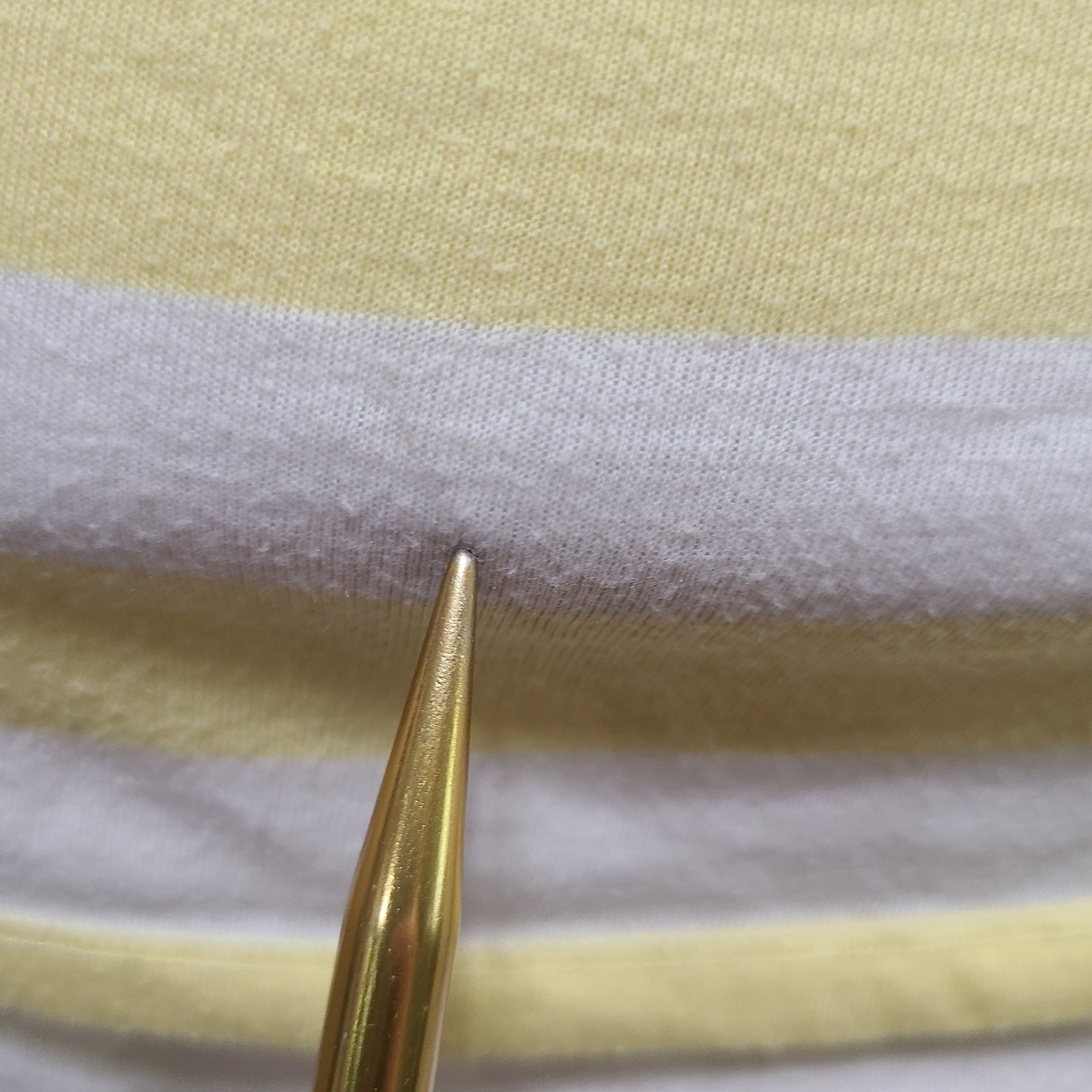 ♡ Y2K ♡ Hollister Butter Yellow Striped Keyhole Babydoll Short Sleeve Top