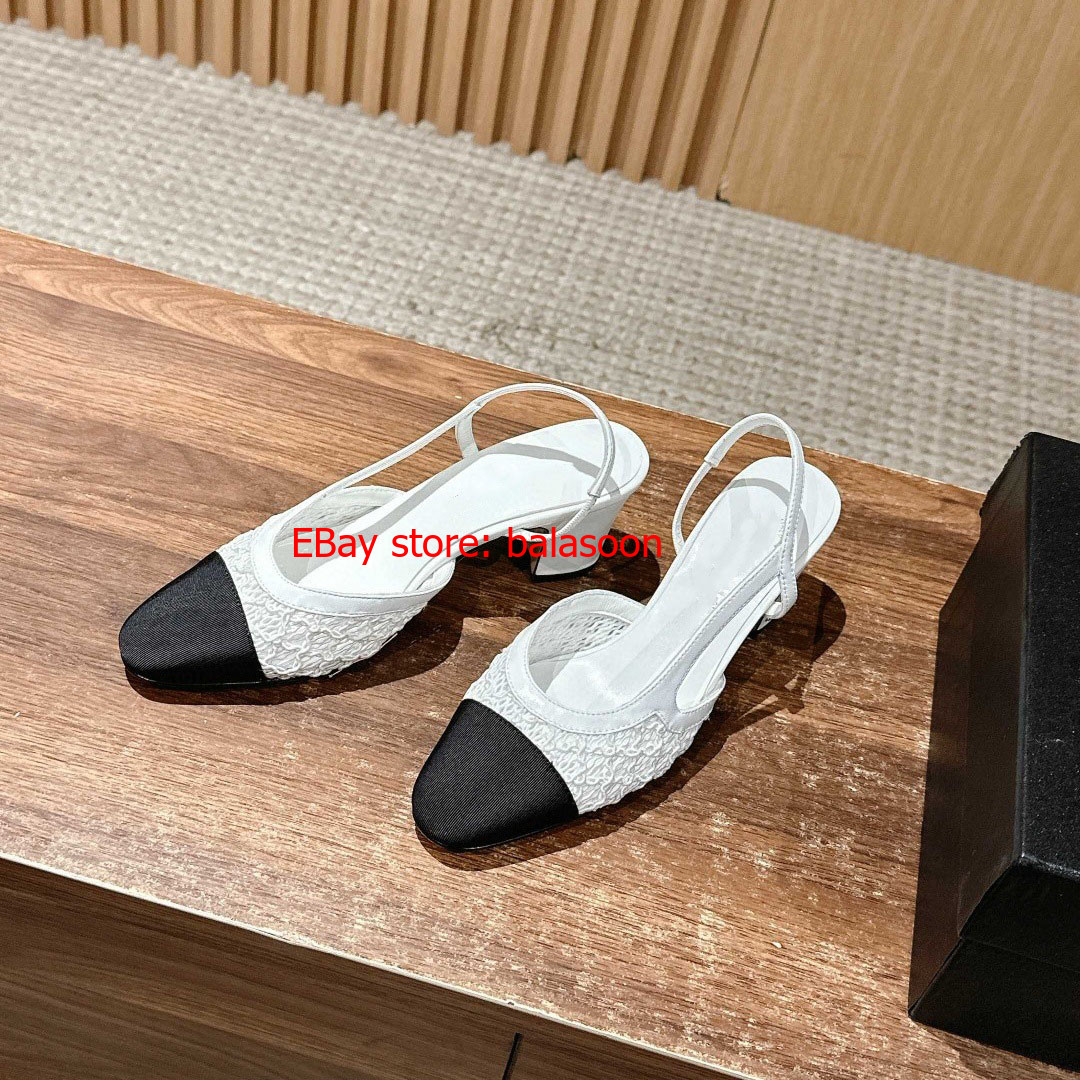 half-Baotou strap sandals high-heeled Mary Jane color matching thick heel sandal