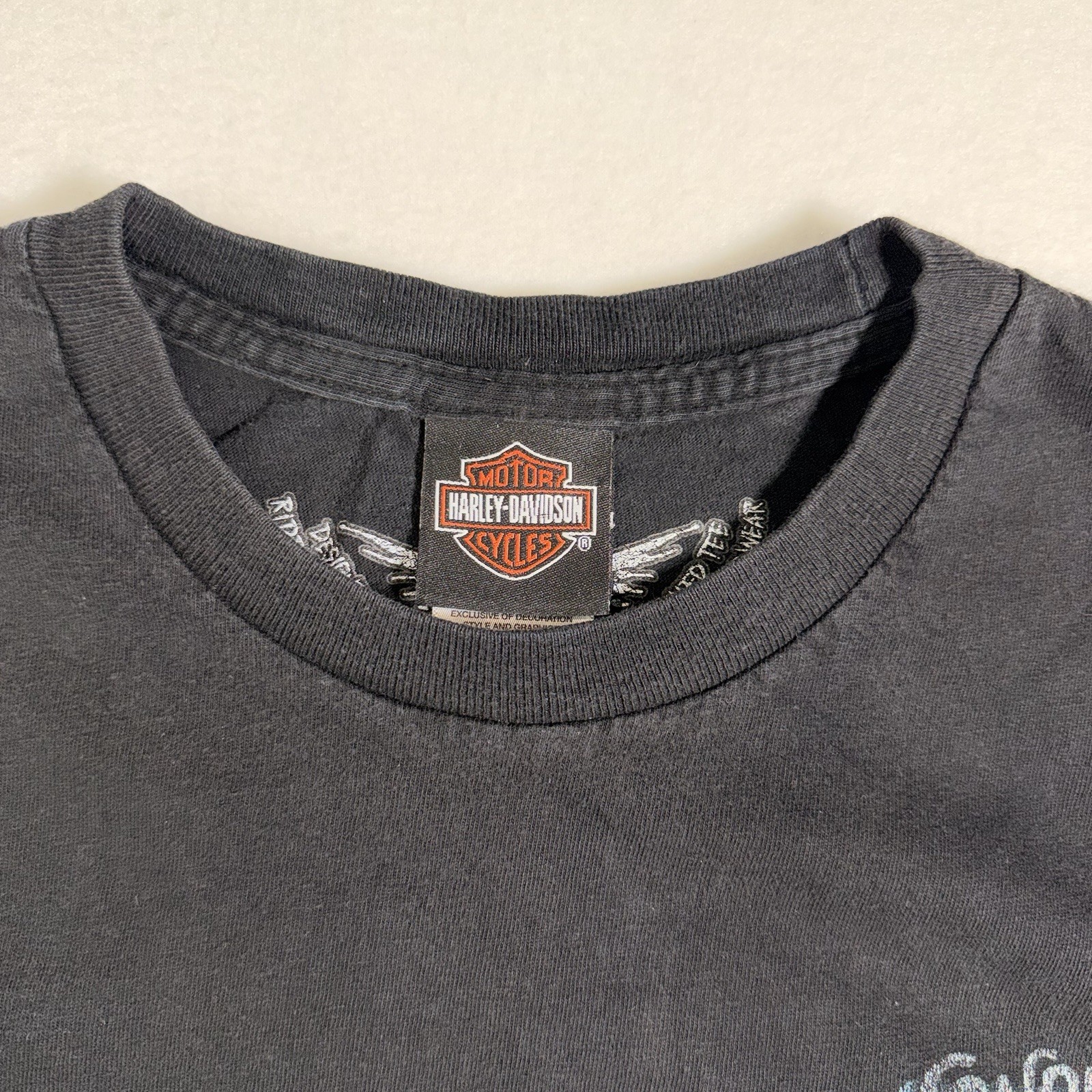 Harley Davidson Honolulu Hawaii Shark Graphic T Shirt Black Large Biker Tee