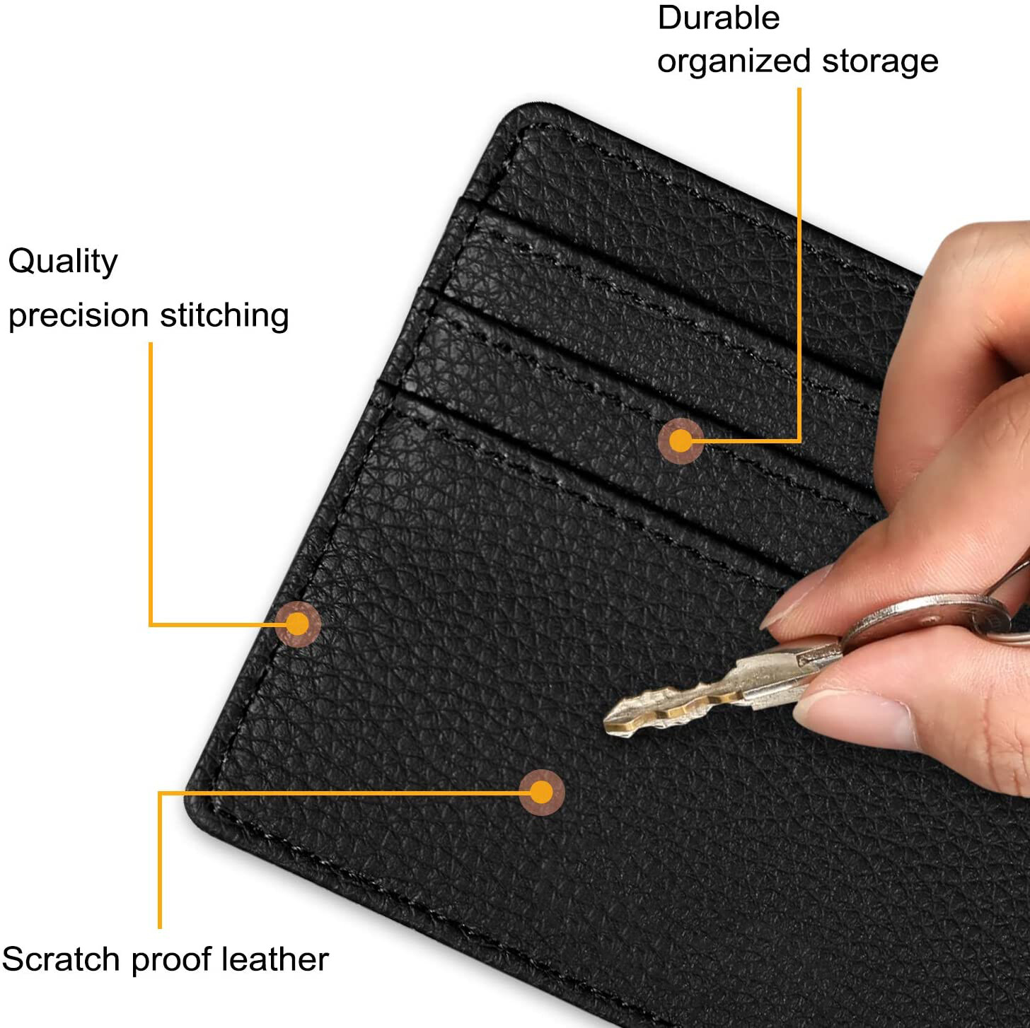 Mens RFID Blocking PU Leather Slim Wallet Money Credit Card Slots Coin Holder