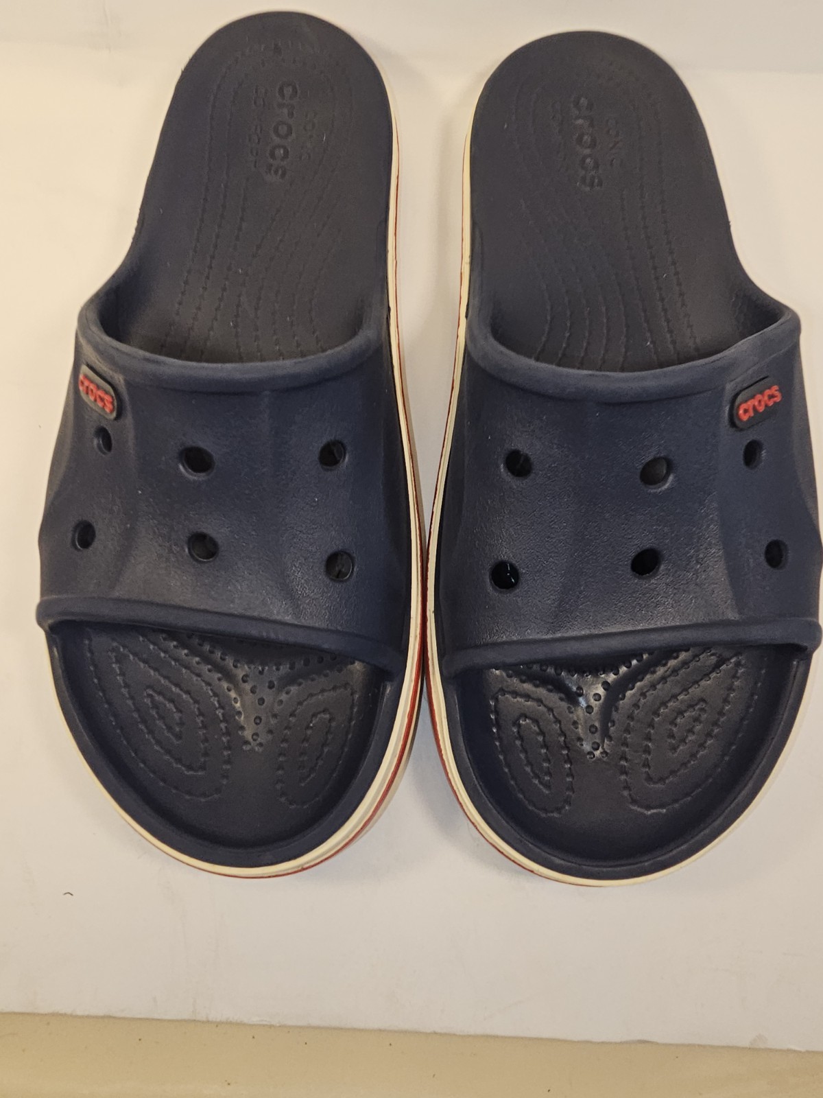 Crocs Unisex Bayaband Slide – Navy/Pepper – Men’s 6 Womens 8