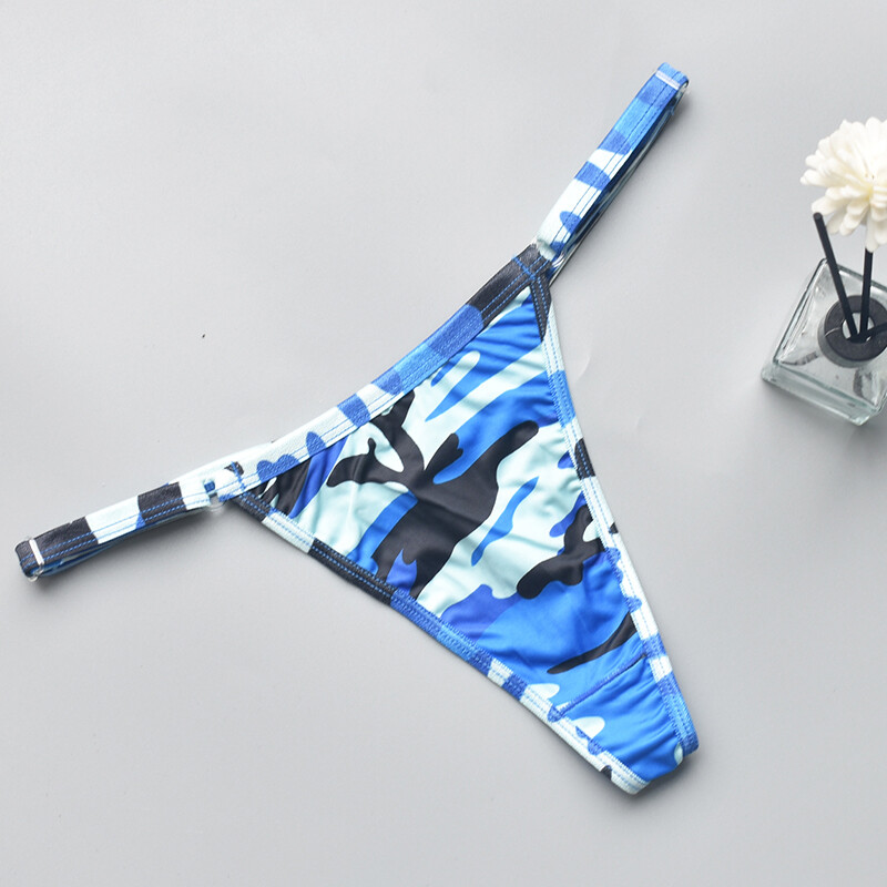 4 Pack Lot Sexy Womens Camouflage String Bikini Panties Thong Lingerie Underwear