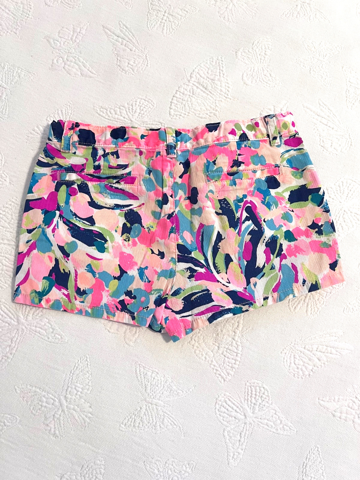 Lilly Pulitzer Girls Mini Callahan Shorts Pina Colada Club 14 PRISTINE CONDITION