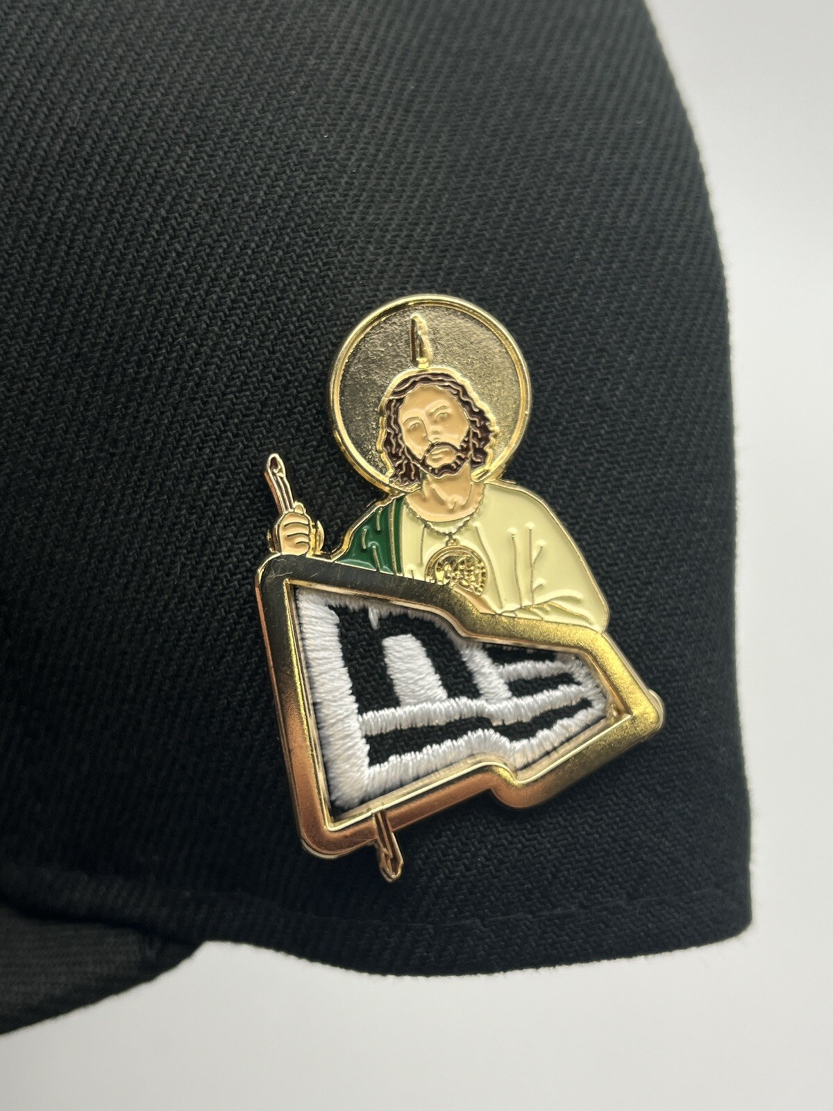 San Judas / St Jude Style Hat Pin For New Era Logo On New Era Fitted Hat