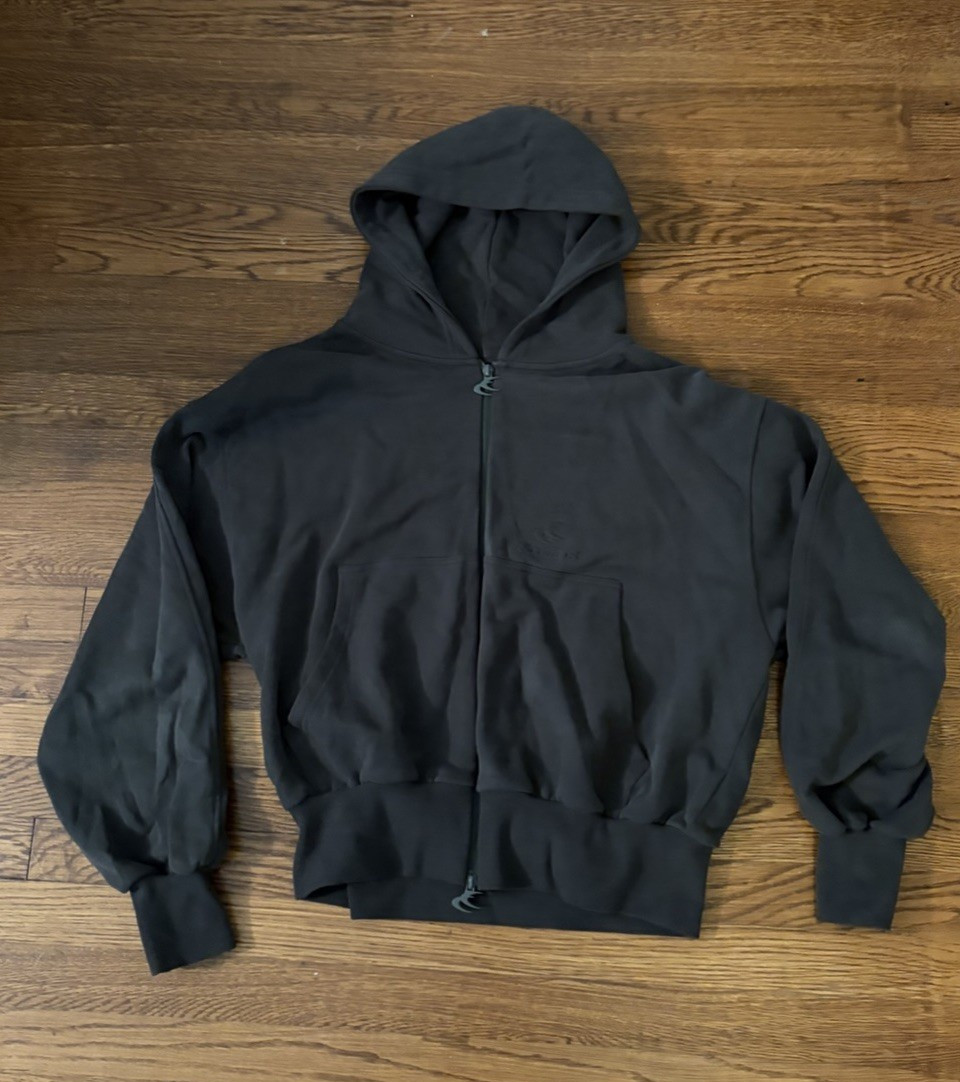 Scuffers Men’s Black Solid Full Zip Hooded Long Sleeve Hoodie Regular M