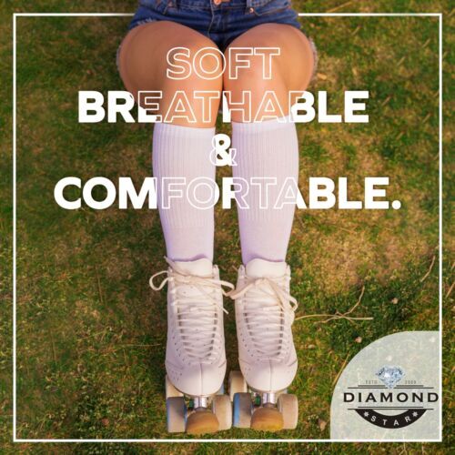 6-12-18 Pairs Men’s White Tube Socks Over The Calf Sport Cotton Socks Big &Tall
