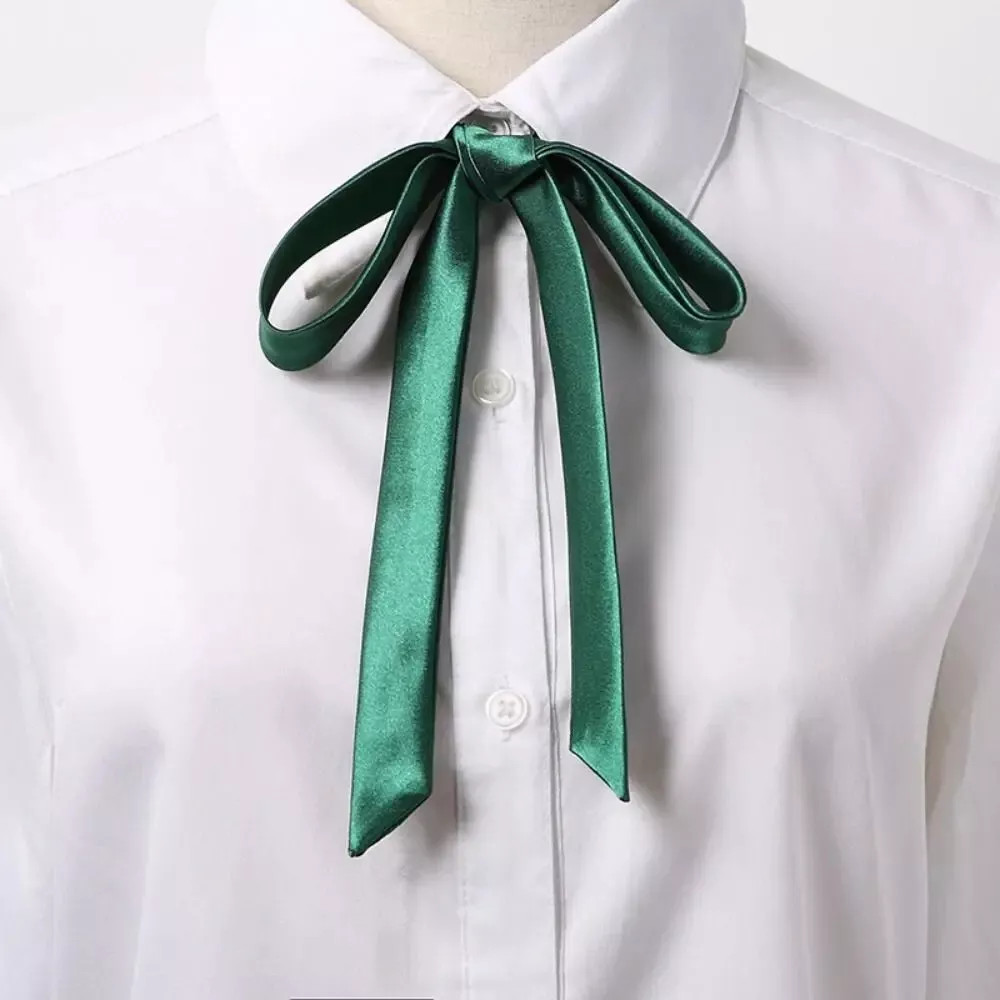 Satin Bow Tie Gambler Western Cowboy Necktie Ribbon for School Uniform Wedding