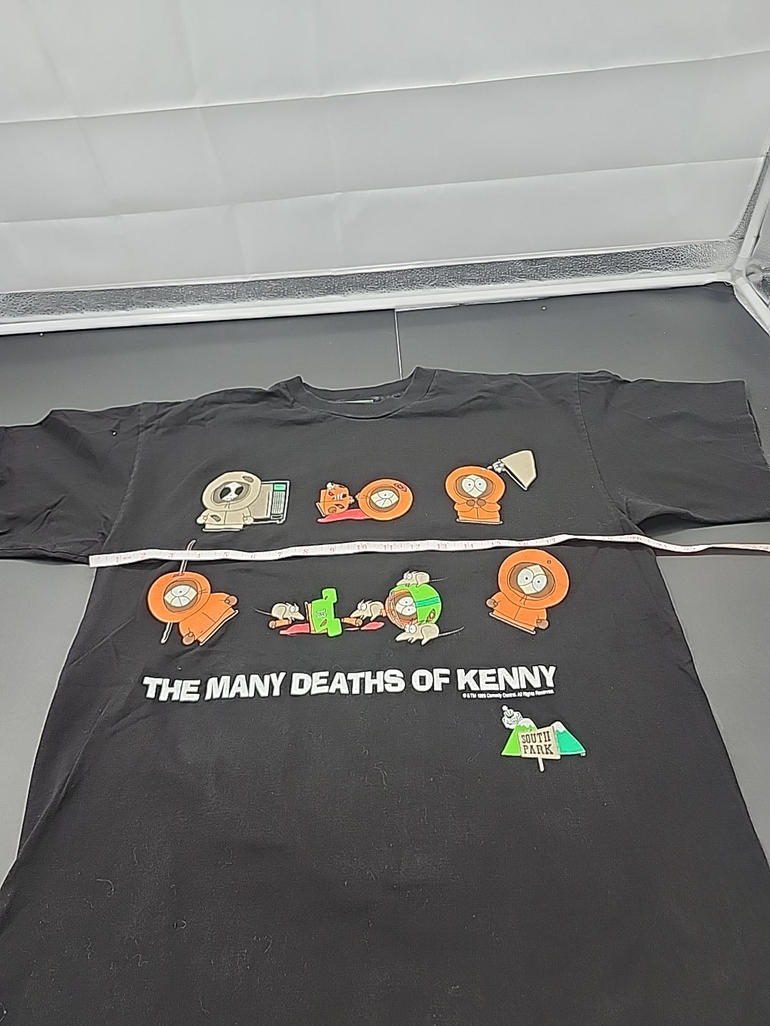 Vintage 1998 South Park “The Many Deaths of Kenny” T-Shirt Size L Logotel NWOT