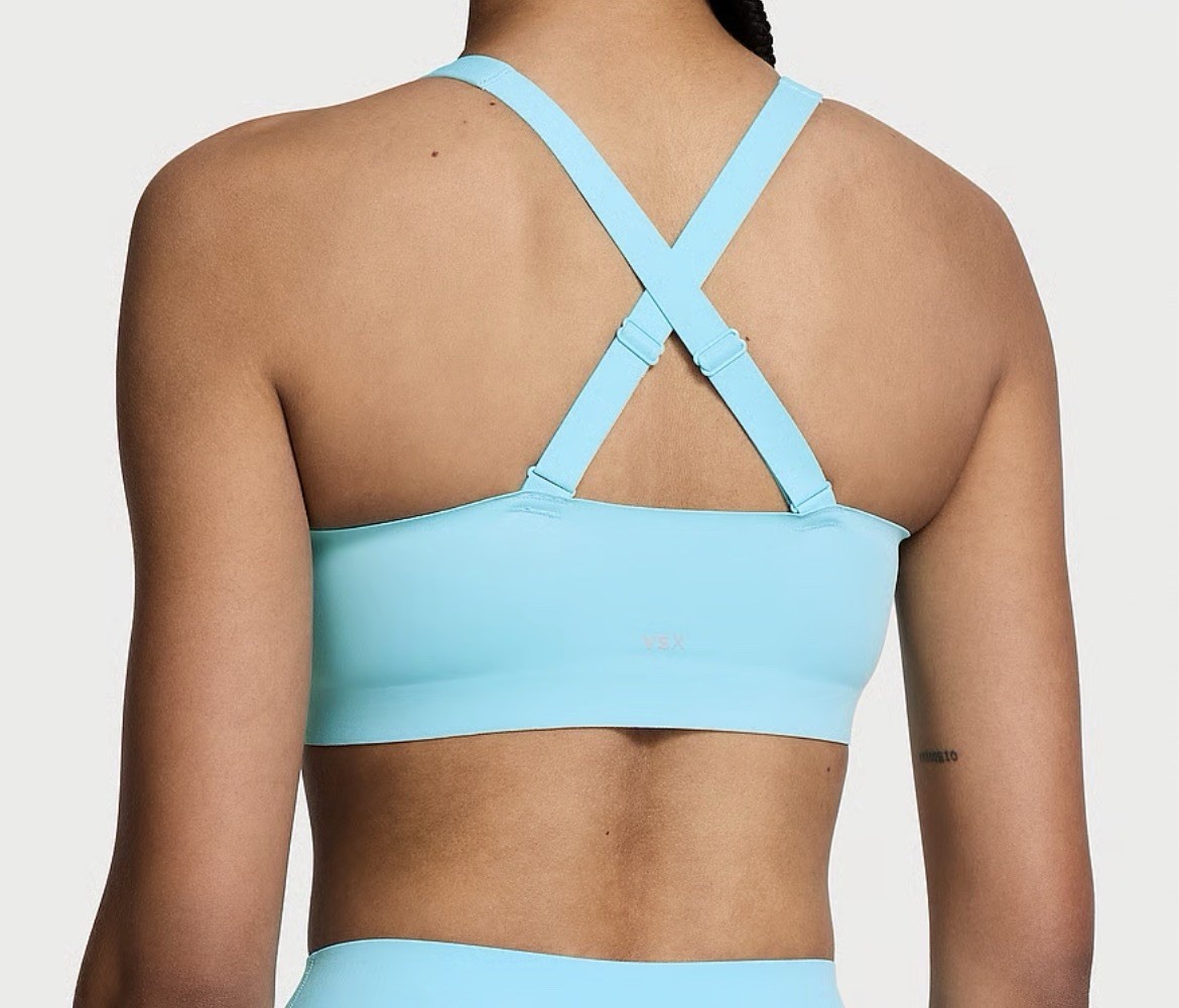 Victoria’s Secret VSX Knockout 2.0 Front-Close Sports Bra Light Blue Pick A Size