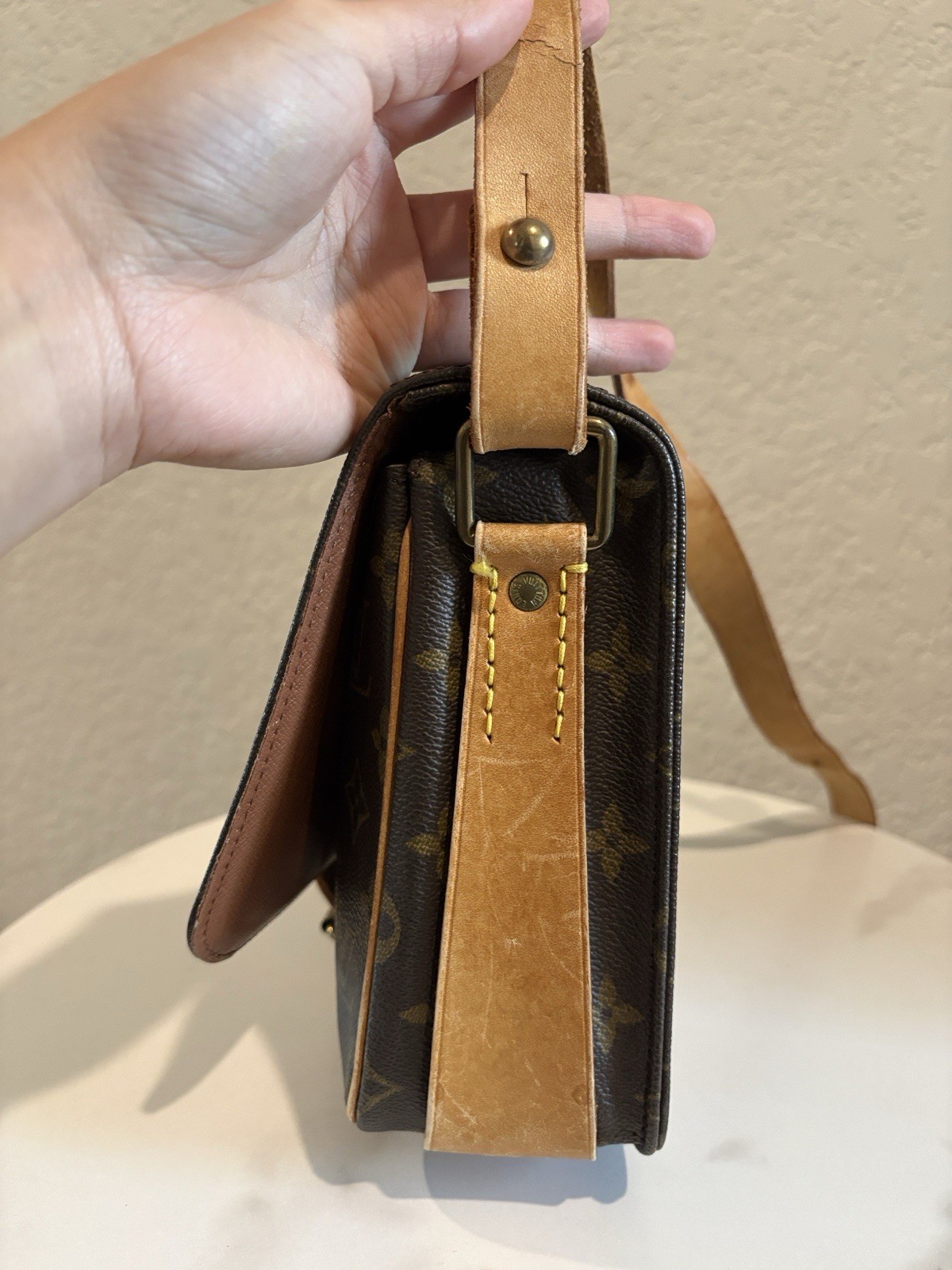 Louis Vuitton SL8965 Cartouchiere MM Brown Monogram Crossbody Bag
