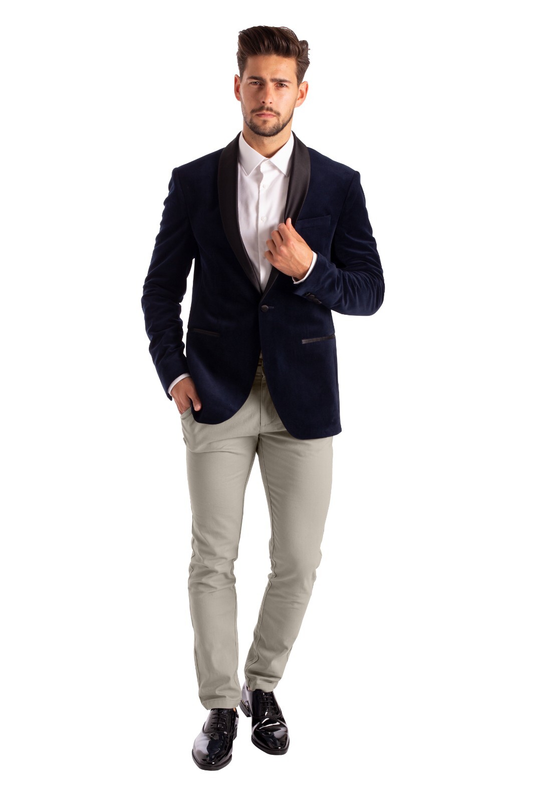 Mens Stretch Skinny Slim Fit Chino Pants Flat Front Casual Super Spandex Trouser